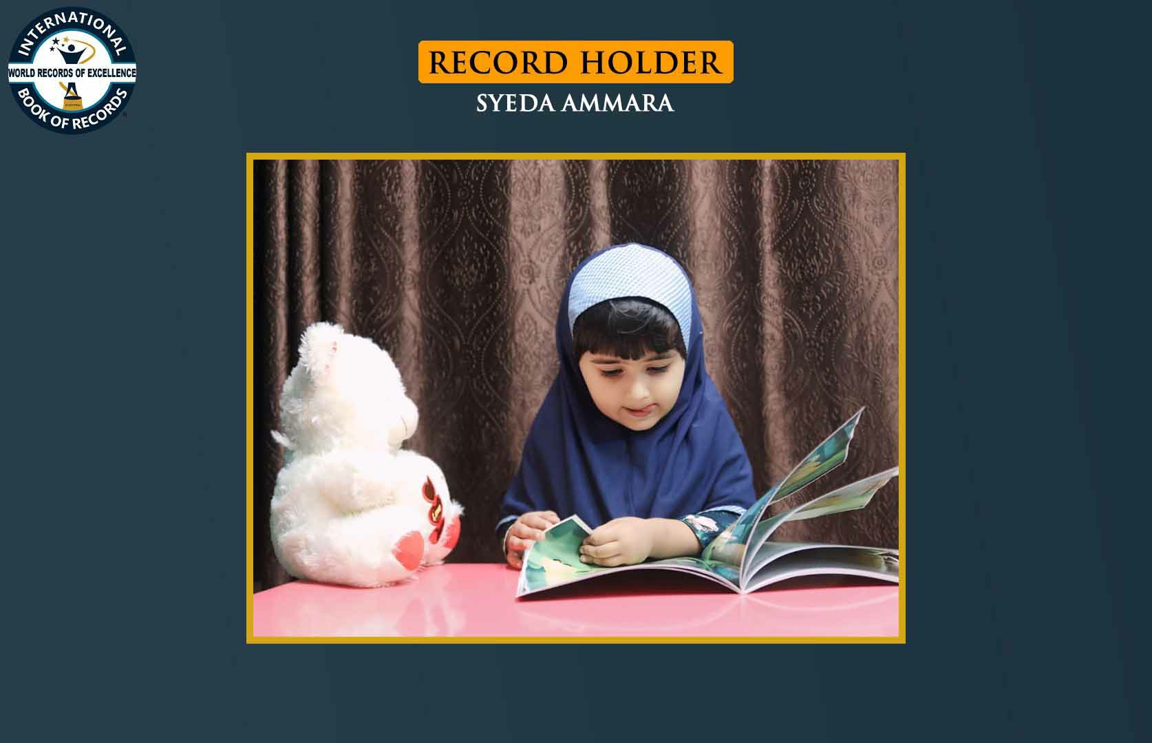 YOUNGEST TO DICTATE A BILINGUAL STORY BOOK