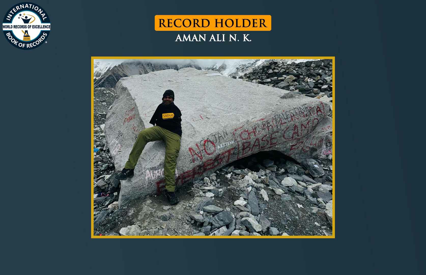 YOUNGEST TO REACH MOUNT EVEREST BASE CAMP (DISABLED PERSON)