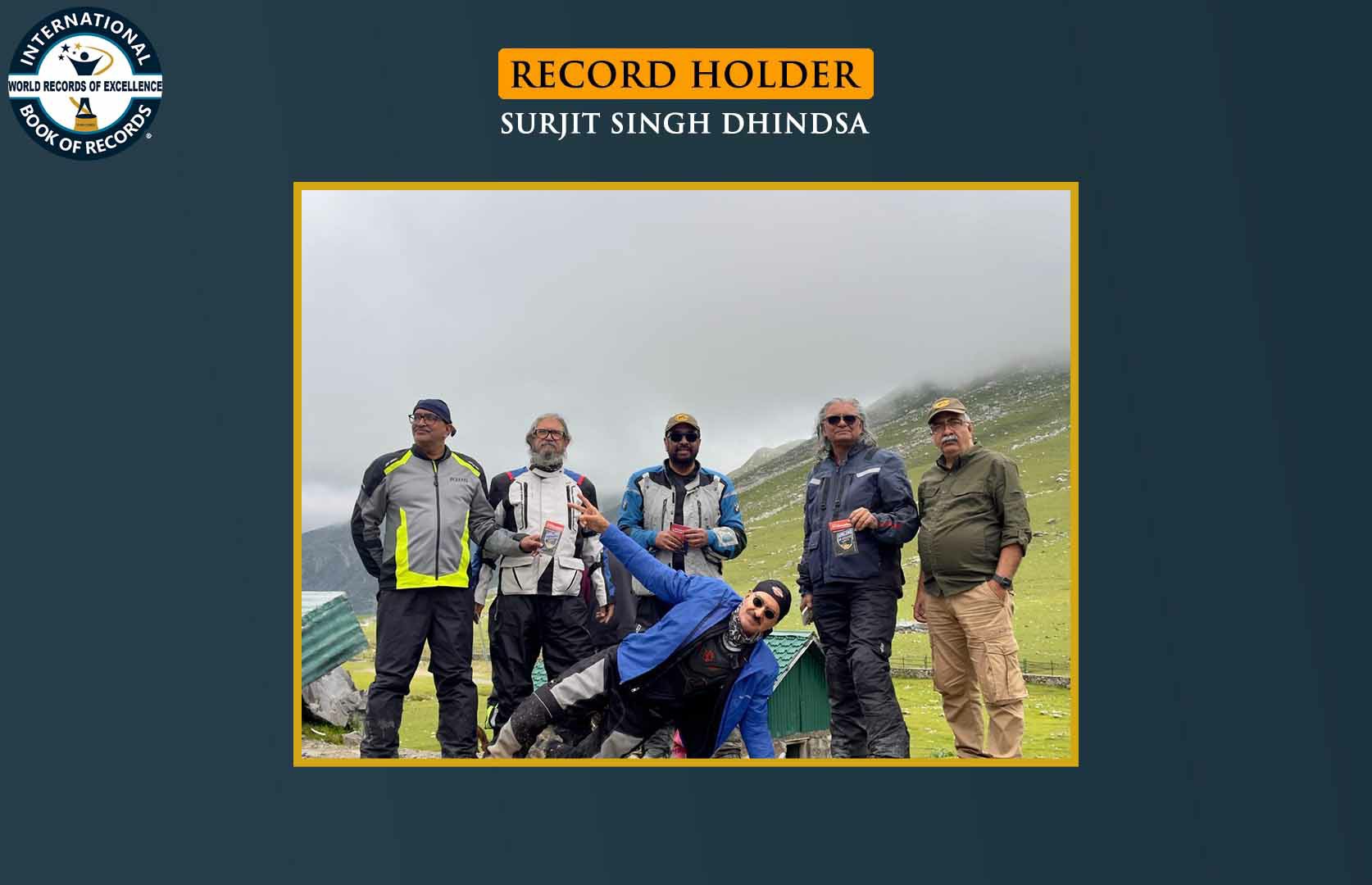 ELDEST TO REACH UMLING LA PASS ON 210CC BIKE