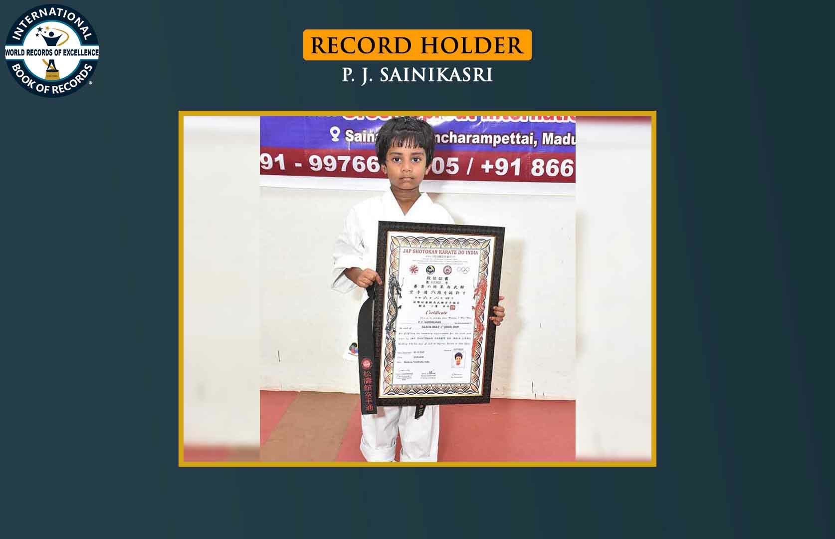 YOUNGEST BLACK BELT HOLDER IN SHOTOKAN KARATE