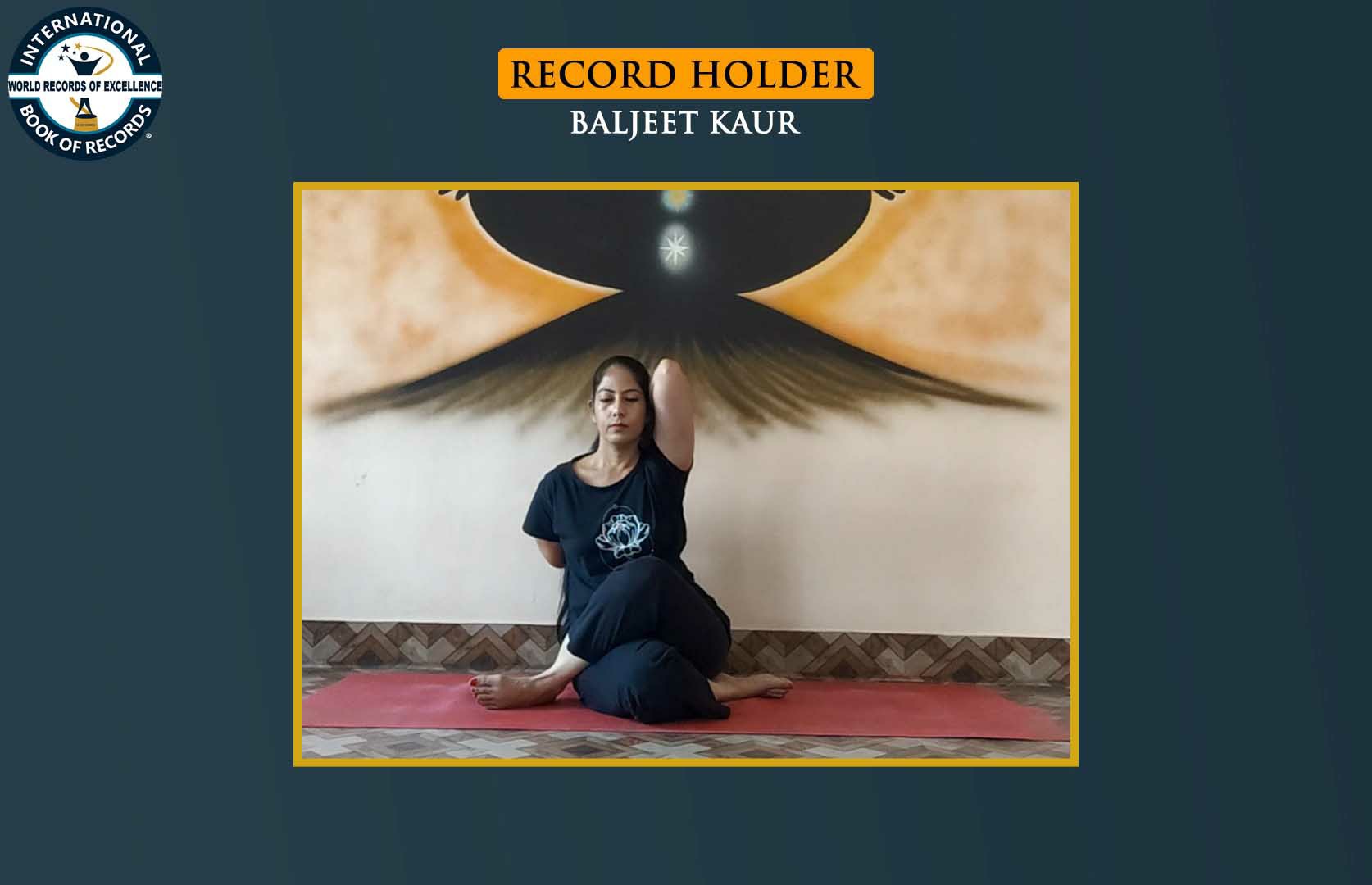 LONGEST TIME TO HOLD BADDHA HASTA GOMUKHASANA