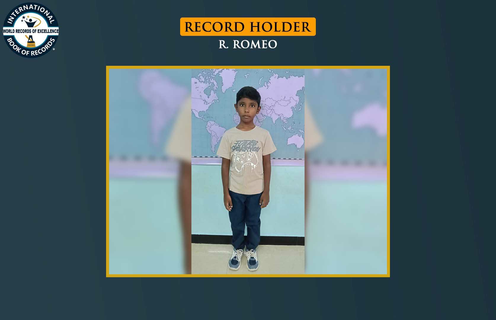 YOUNGEST BOY TO RECITE NAMES OF ALL COUNTRIES IN SHORT TIME