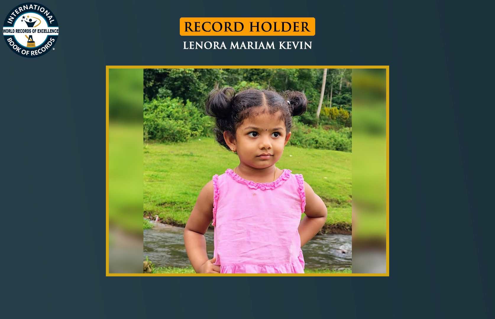 YOUNGEST GIRL TO RECITE 1 TO 10 COUNTING IN MAXIMUM LANGUAGES