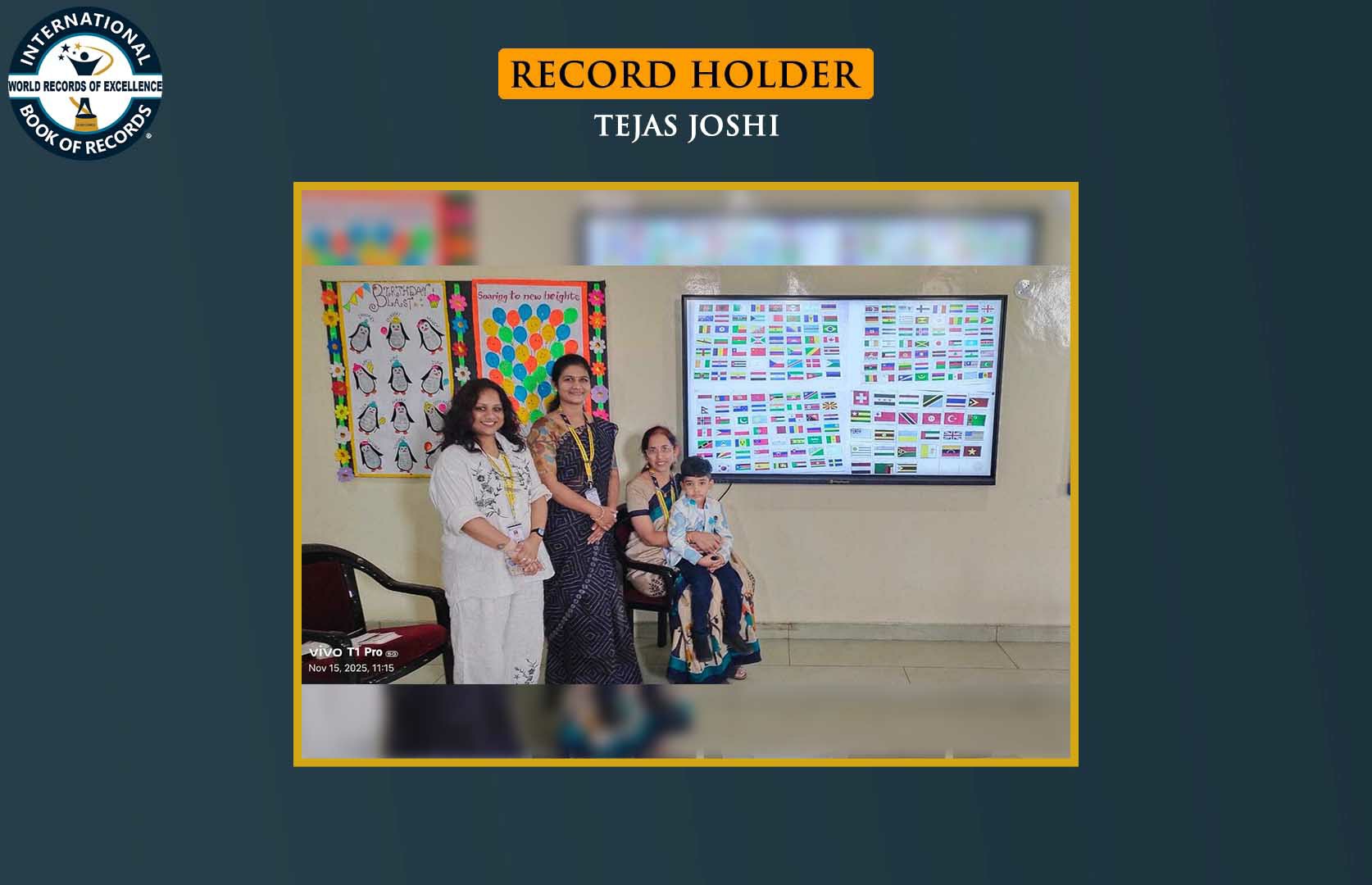 FASTEST TO IDENTIFY FLAGS OF ALL COUNTRIES AND RECITE THEIR NAMES ALPHABETICALLY (KID)