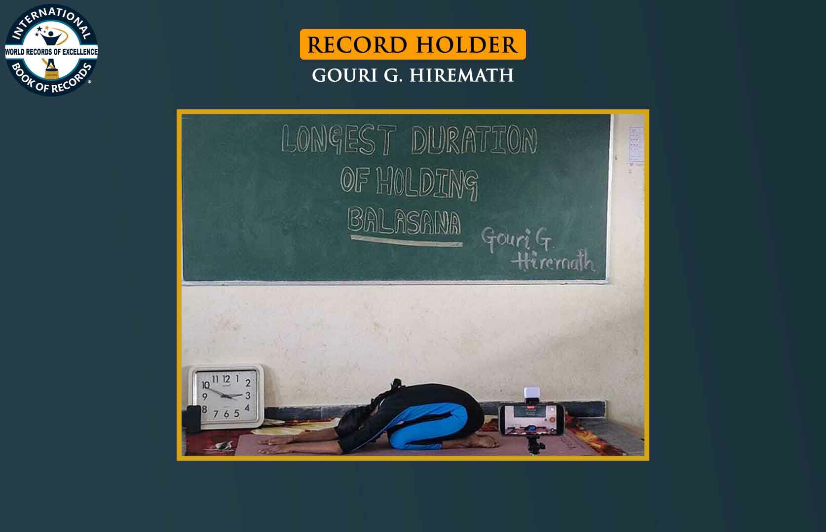 LONGEST TIME TO HOLD BALASANA POSE