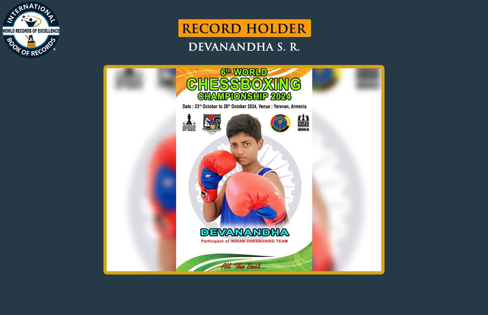 MAXIMUM MEDALS ACHIEVED IN CHESS BOXING (TEENAGER)