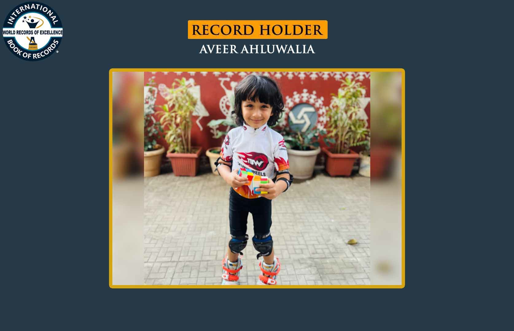 FASTEST TO SOLVE A 3X3 RUBIK’S CUBE WHILE DOING INLINE SKATING (PRESCHOOLER)