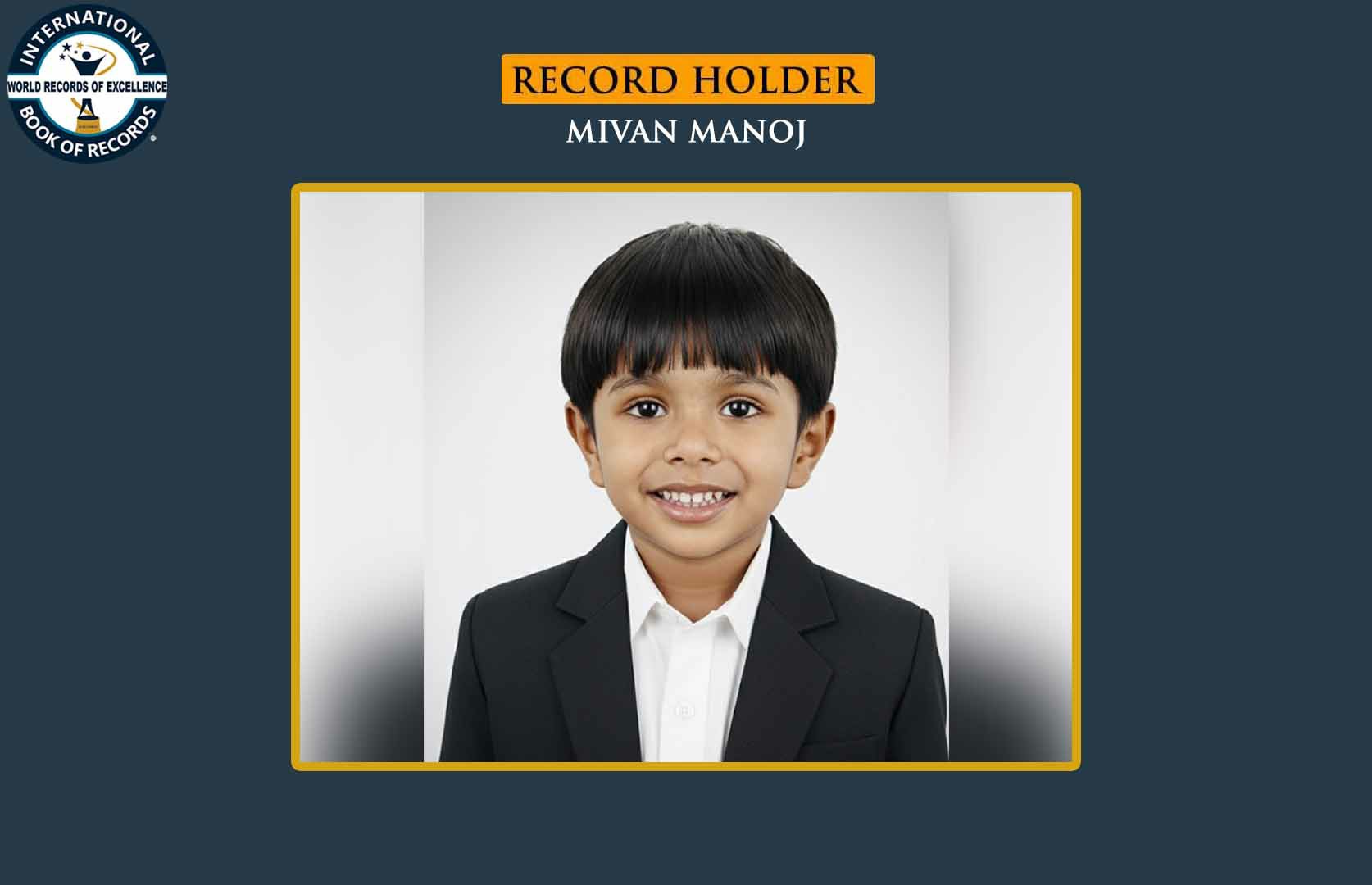 YOUNGEST TO IDENTIFY 200 FLAGS AND RECITE THEIR NAMES IN A SHORT TIME