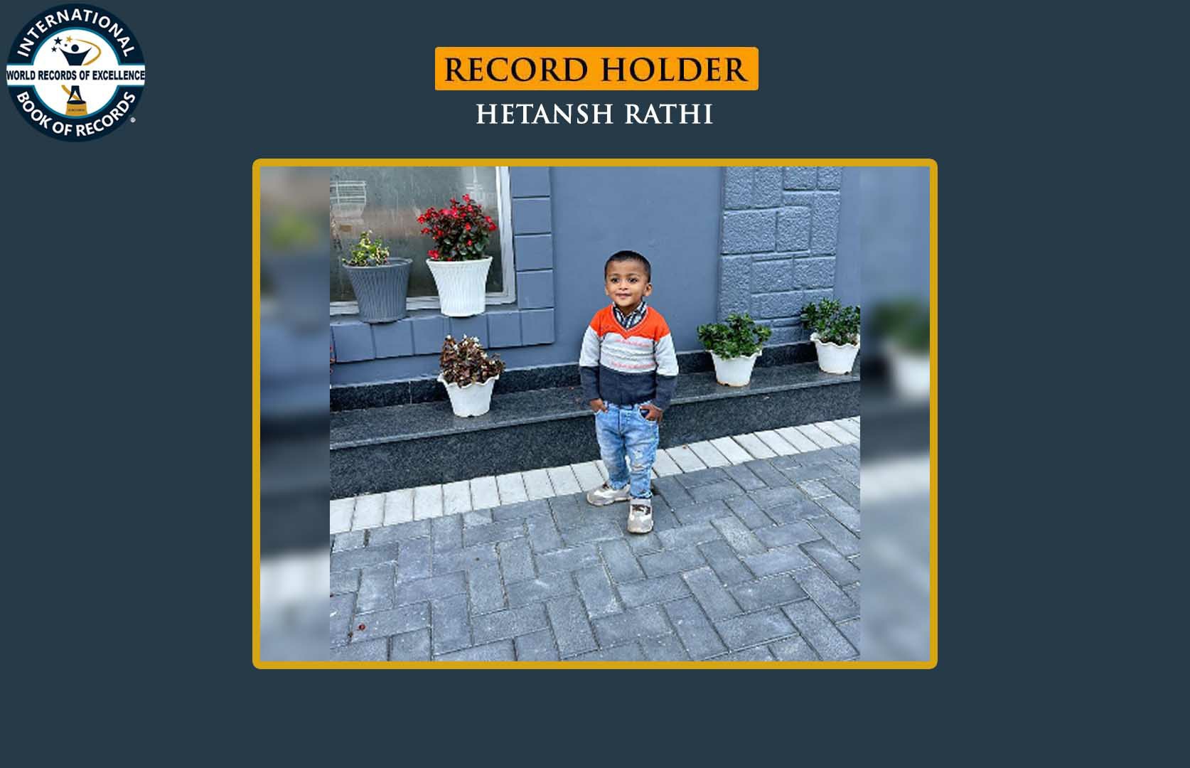 FASTEST TO RECITE 5 SANSKRIT SHLOKAS BY A PRESCHOOLER