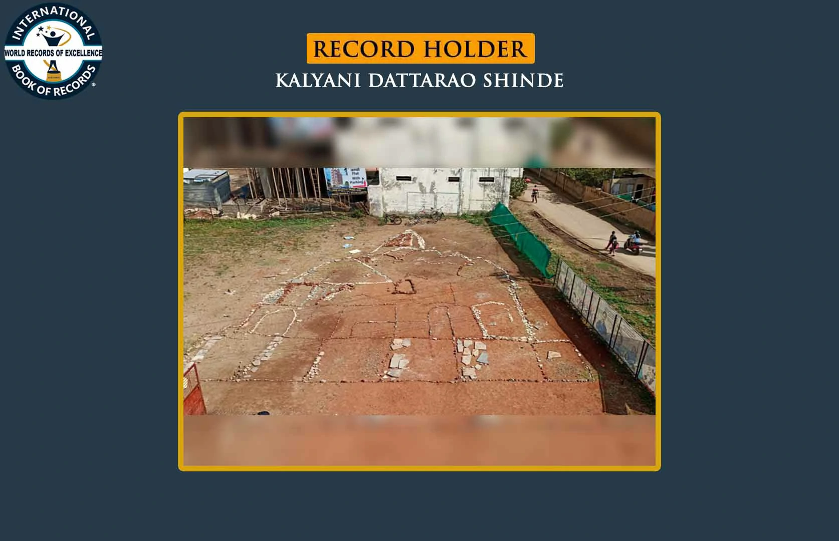 BIGGEST ARTWORK OF A TEMPLE CREATED USING WASTE TILES