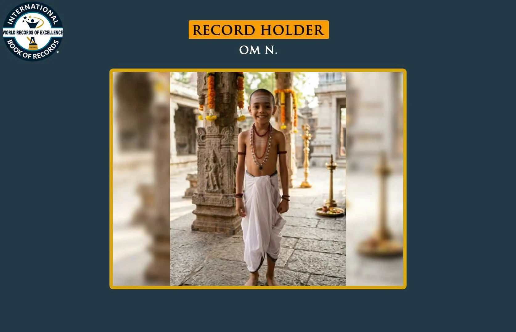 FASTEST TO RECITE THE SHIV TANDAV STOTRAM WHILE PERFORMING A HANDS-FREE SHIRSHASANA WITH WALL SUPPORT (KID)