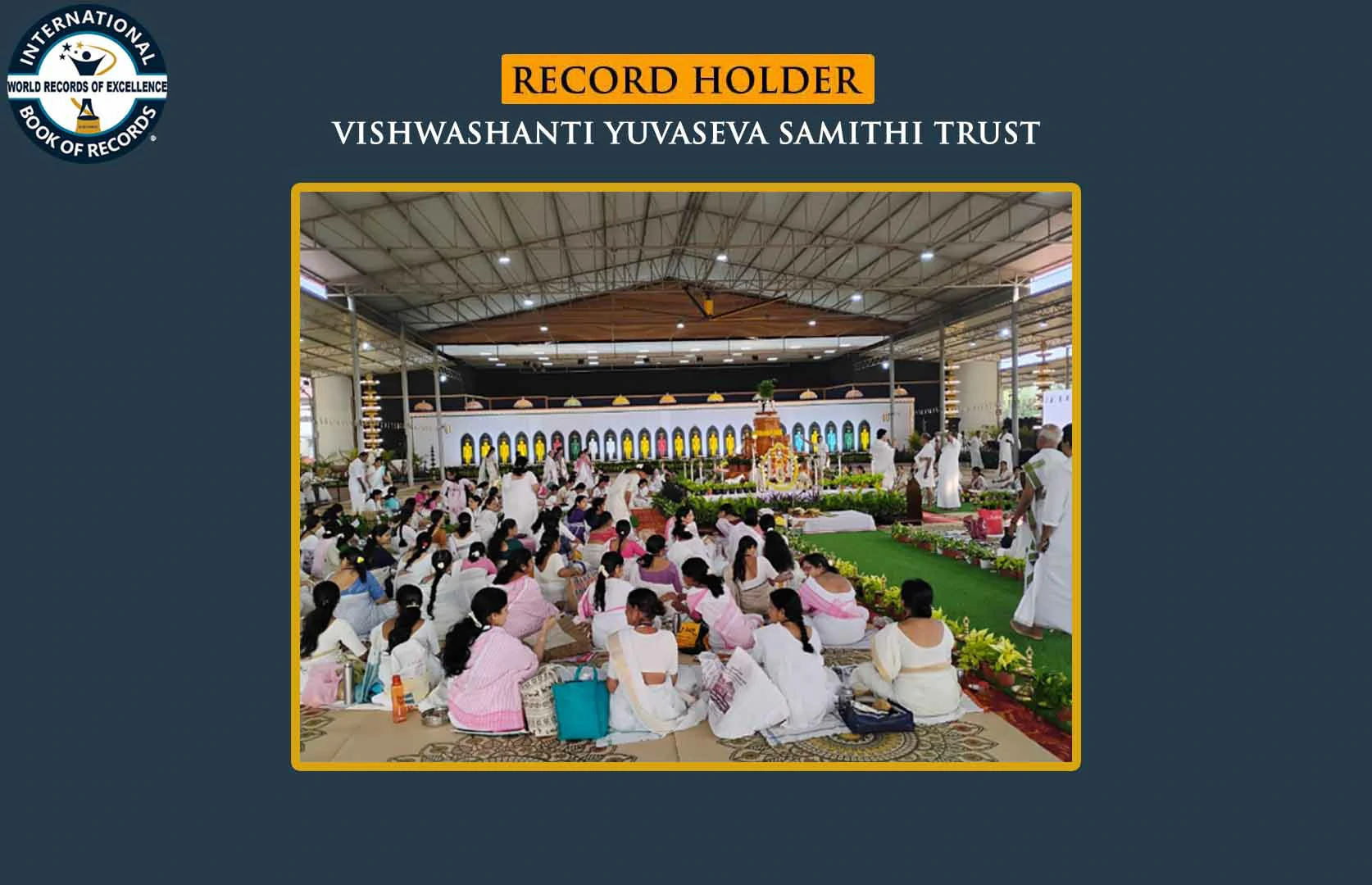 LARGEST GATHERING FOR CHANTING JINA SAHASRAASHTA NAAMARCHANE WHILE PERFORMING MANTRA PUSHPAARCHANE FOR MAXIMUM TIMES AT MULTIPLE VENUES (MASS)