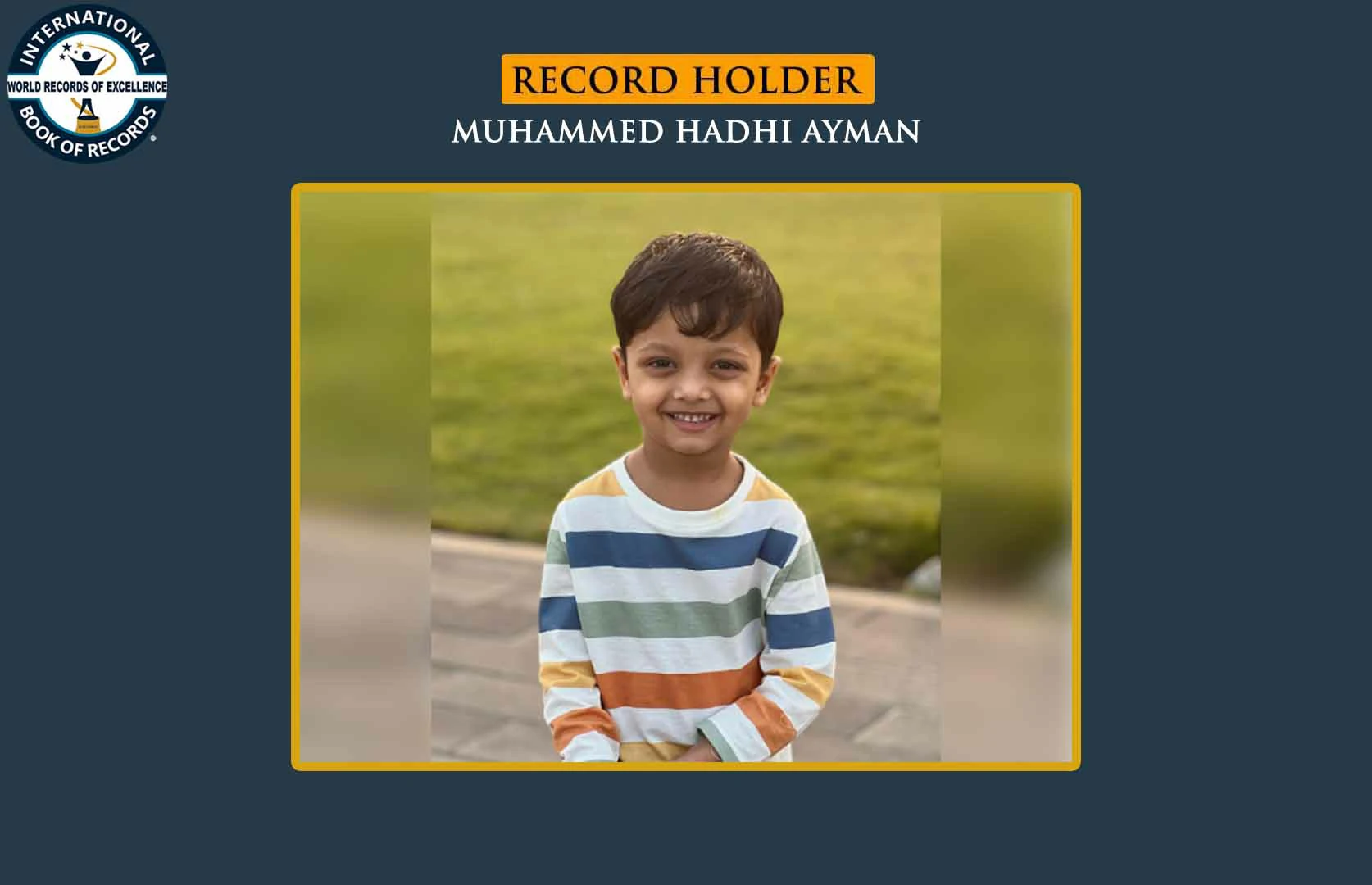 FASTEST TO IDENTIFY FLAGS OF ALL COUNTRIES AND RECITE THEIR NAMES (PRESCHOOLER)