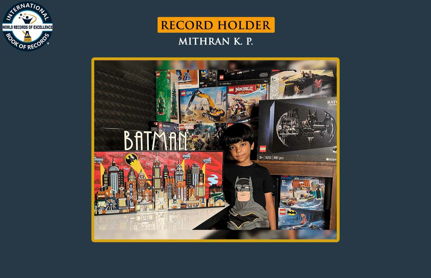 YOUNGEST TO BUILD LARGEST GOTHAM CITY WITH LEGO BRICKS