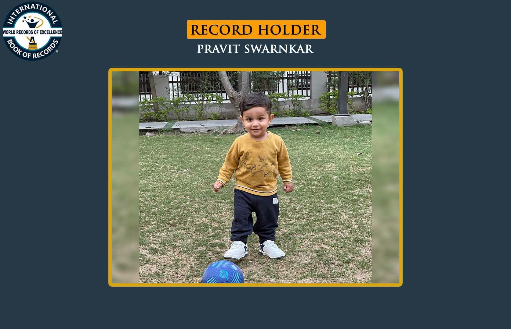 FASTEST TIME TO KICK FIVE OFFICIAL-SIZE FOOTBALLS INTO A GOAL FROM A DISTANCE OF 1 METER (TODDLER)