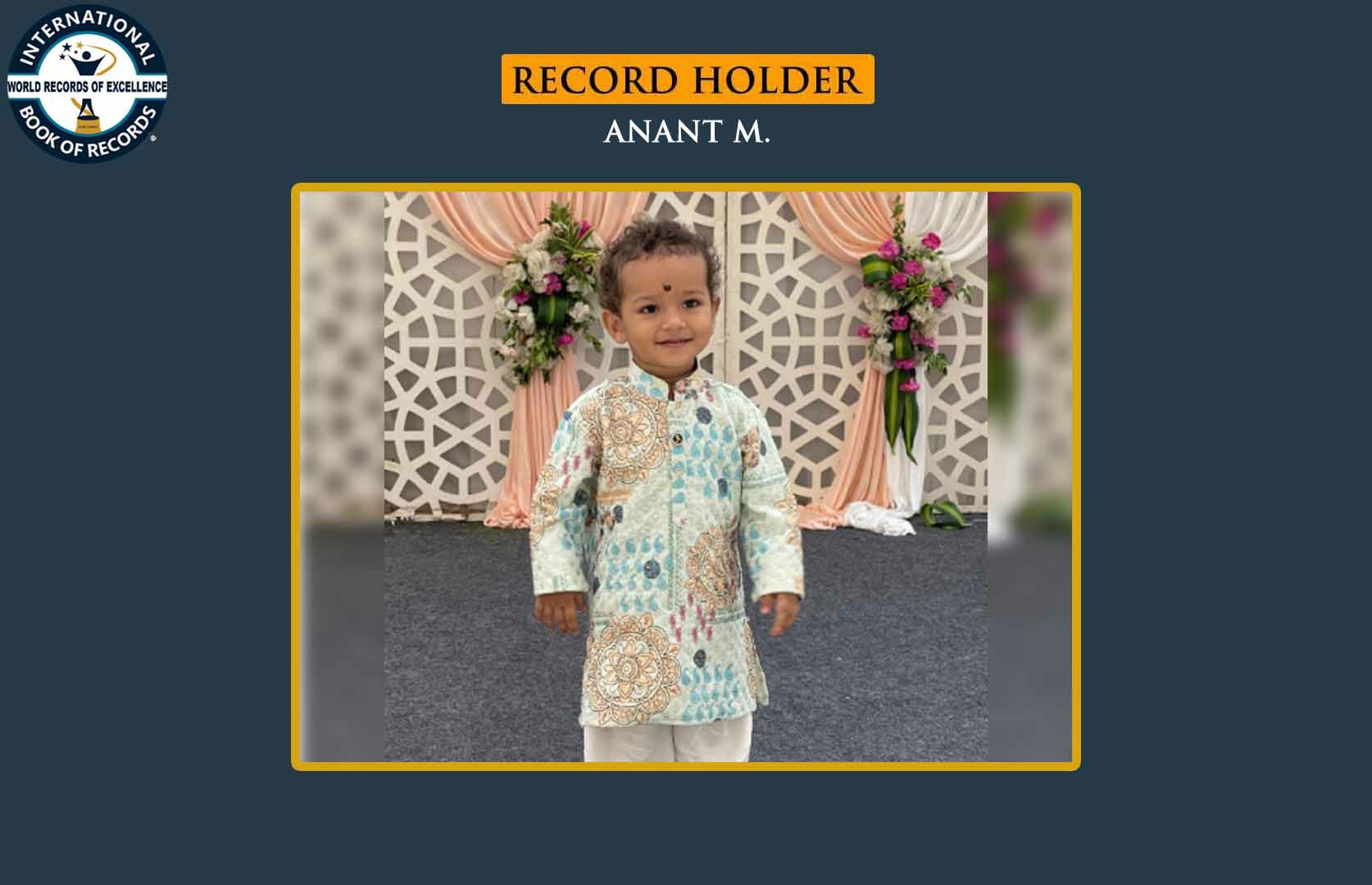 FASTEST TO RECITE ALL JAIN TIRTHANKARAS BY A TODDLER