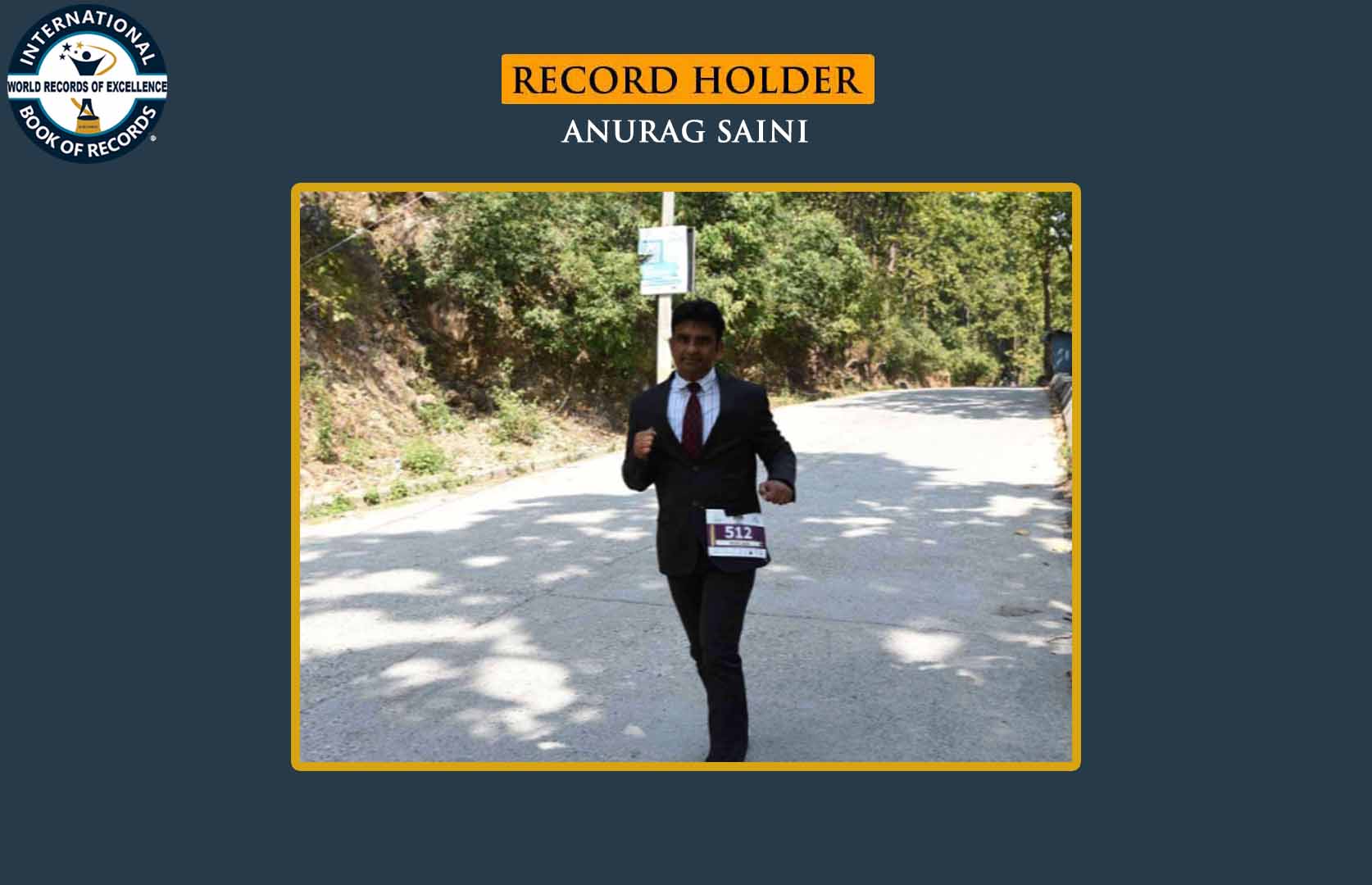 FASTEST TO COVER FULL MARATHON DISTANCE ON A TREADMILL IN A BUSINESS SUIT