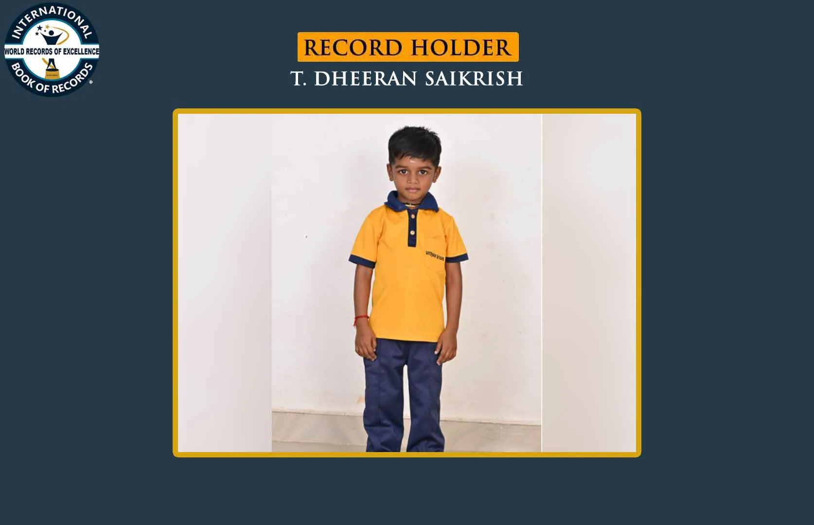 FASTEST TO RECITE 50 THIRUKKURALS BY A KID