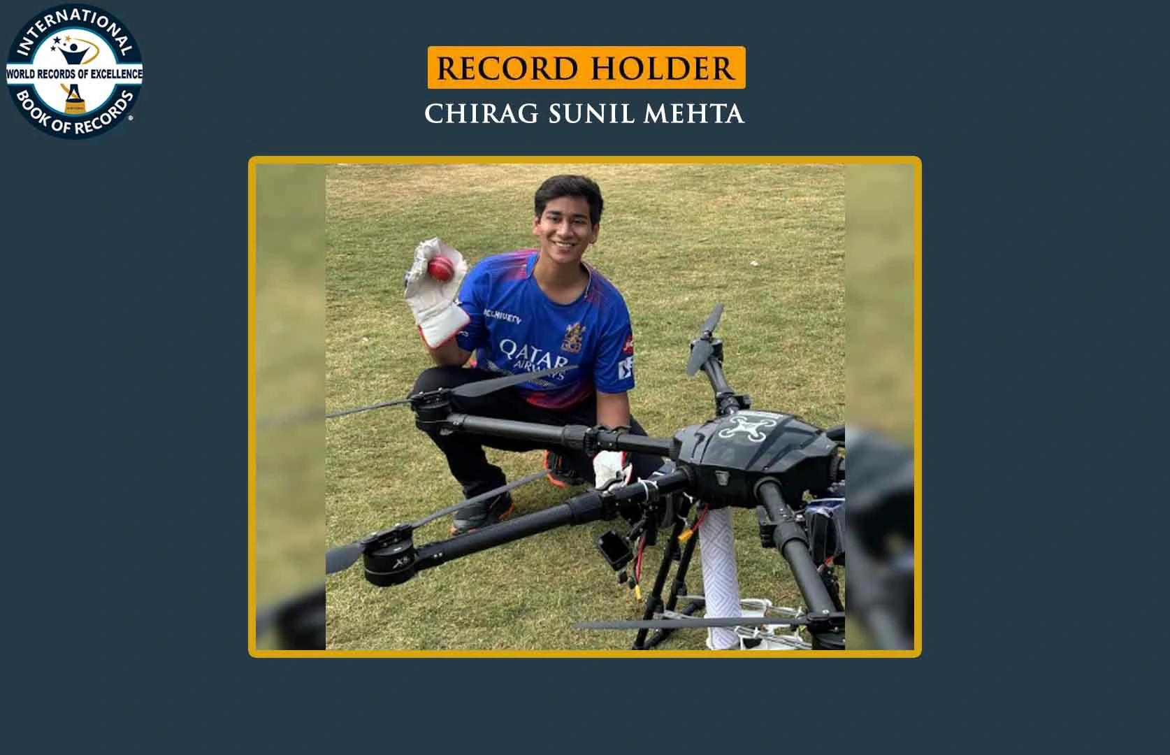 HIGHEST CATCH OF A CRICKET BALL (TEENAGER)