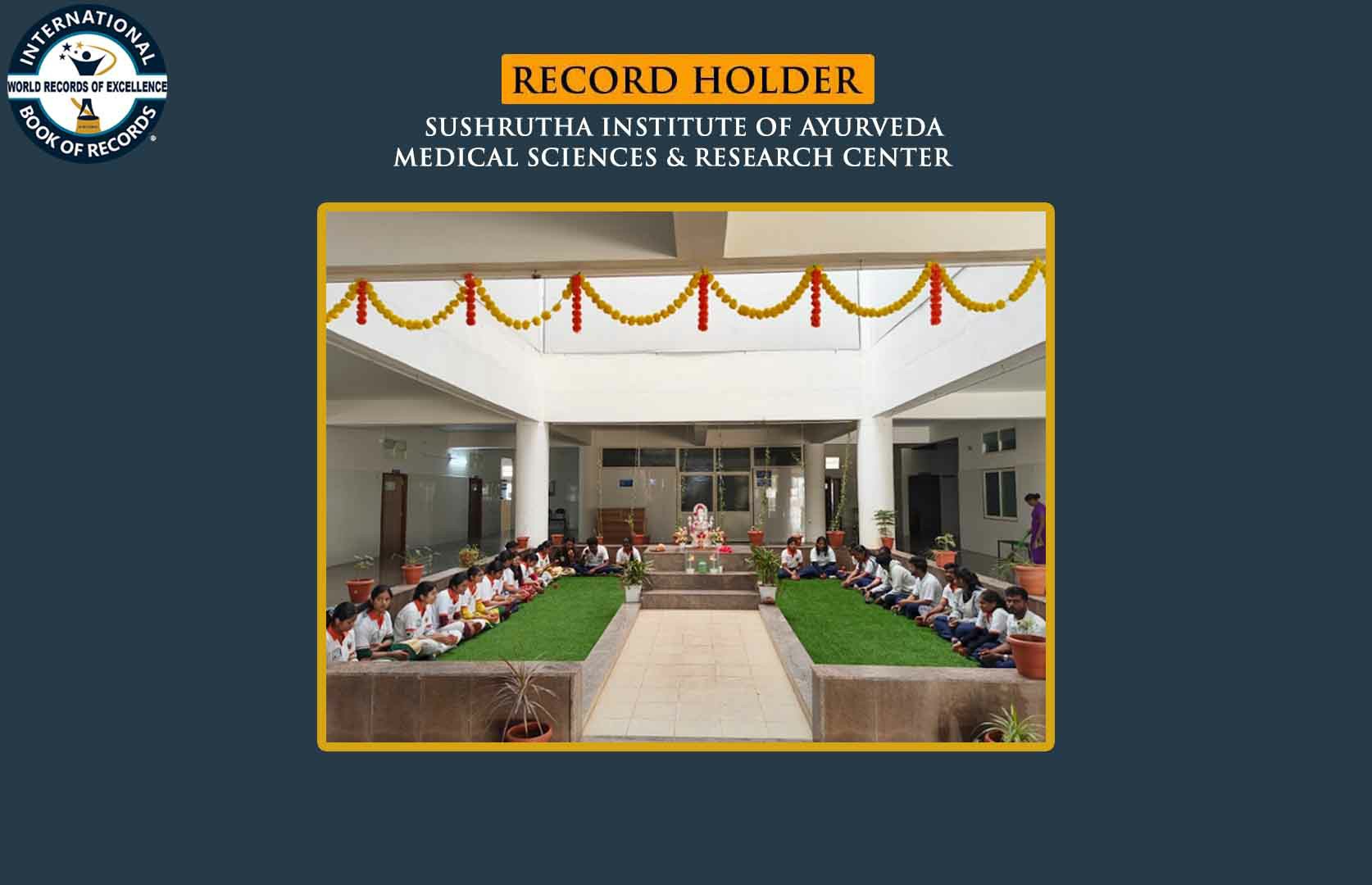 MAXIMUM PEOPLE UNDERGONE VAMANA KARMA IN A SINGLE SITTING (GROUP)