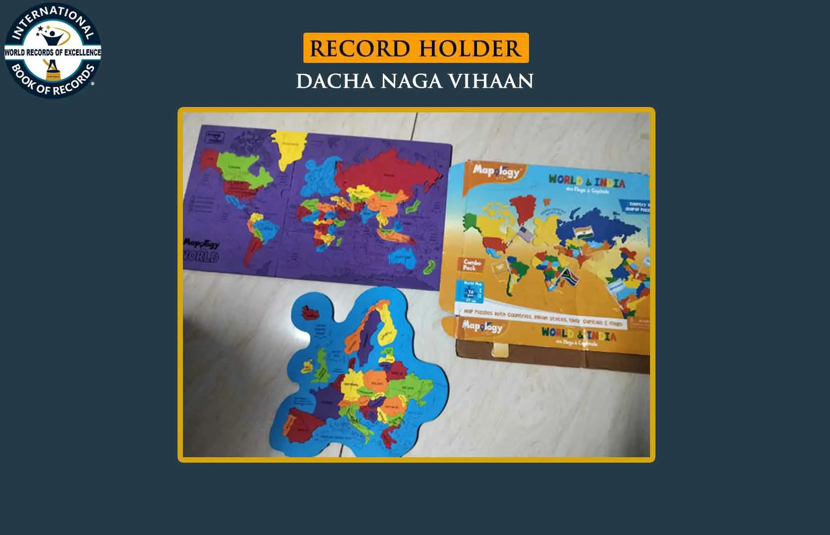 FASTEST TO SOLVE 78-PIECE WORLD MAP JIGSAW PUZZLE BY A KID