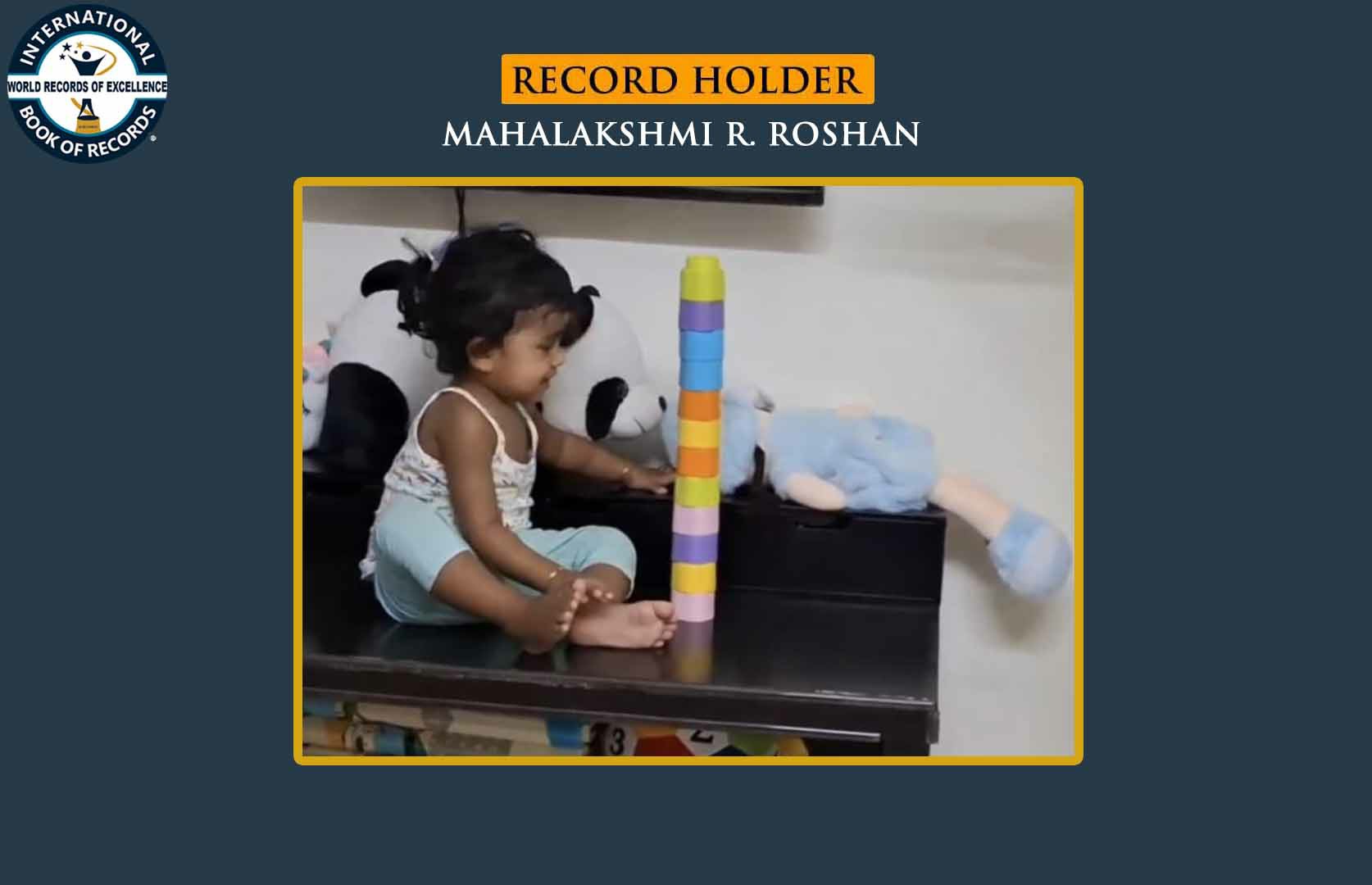 FASTEST TO SOLVE 12-PIECE STACK TOWER WITH ONE HAND (TODDLER)