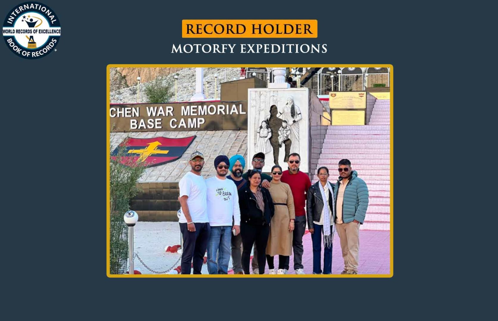 MOST PEOPLE TRAVELLED FROM DELHI TO SIACHEN (GROUP)