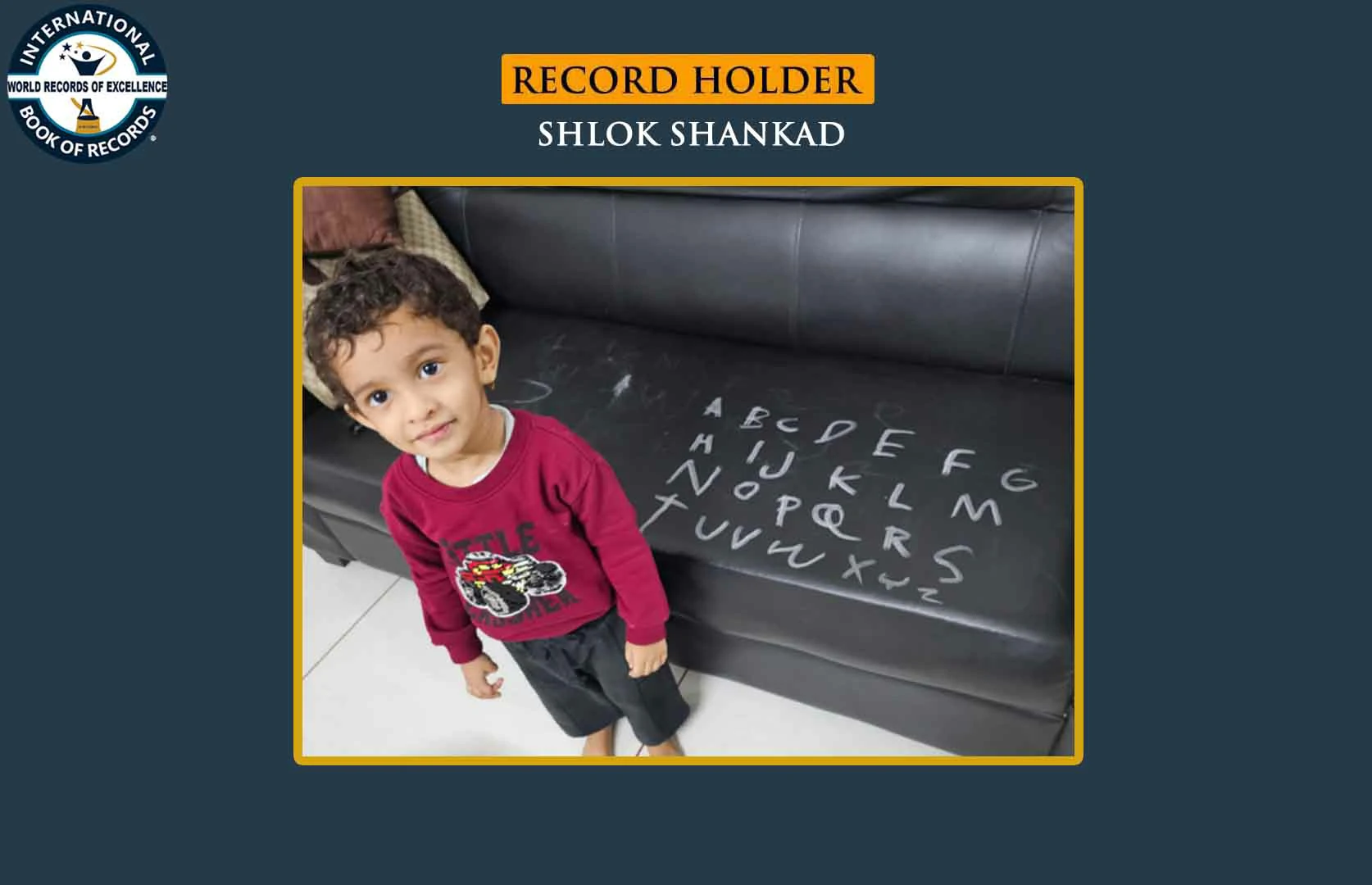 FASTEST TO WRITE ENGLISH ALPHABETS WITH A CHALK (TODDLER)