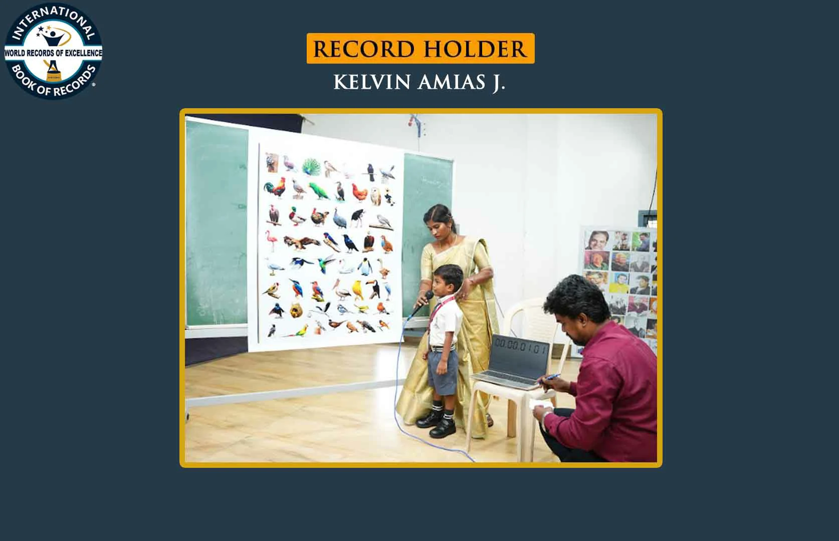 FASTEST TO IDENTIFY 50 BIRDS FROM CHART AND RECITE THEIR NAMES (KID)