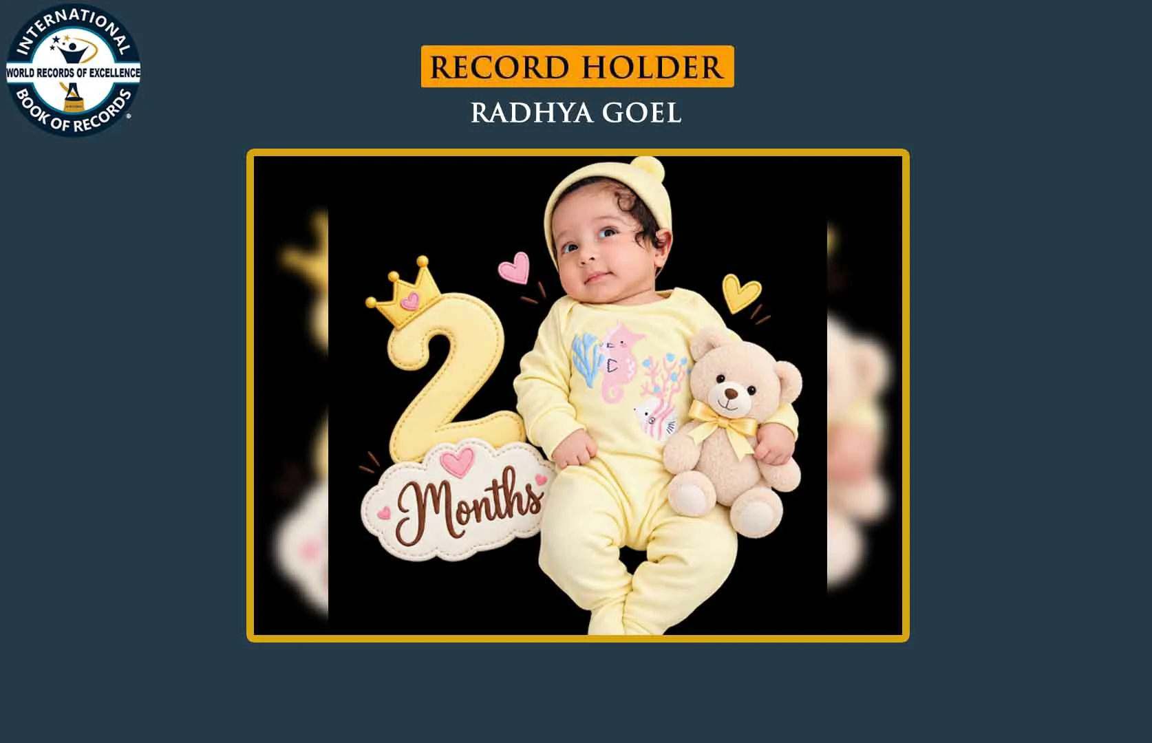 MAXIMUM GOVERNMENT DOCUMENTS ACHIEVED BY AN INFANT