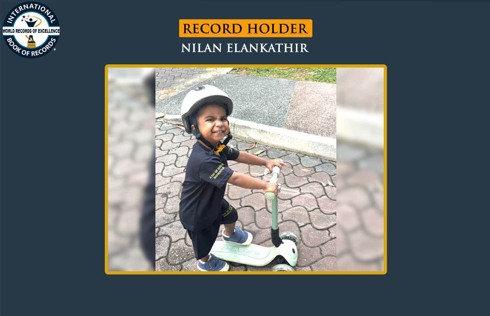 FASTEST TO COVER 200-METER ON A KICK SCOOTER (TODDLER)