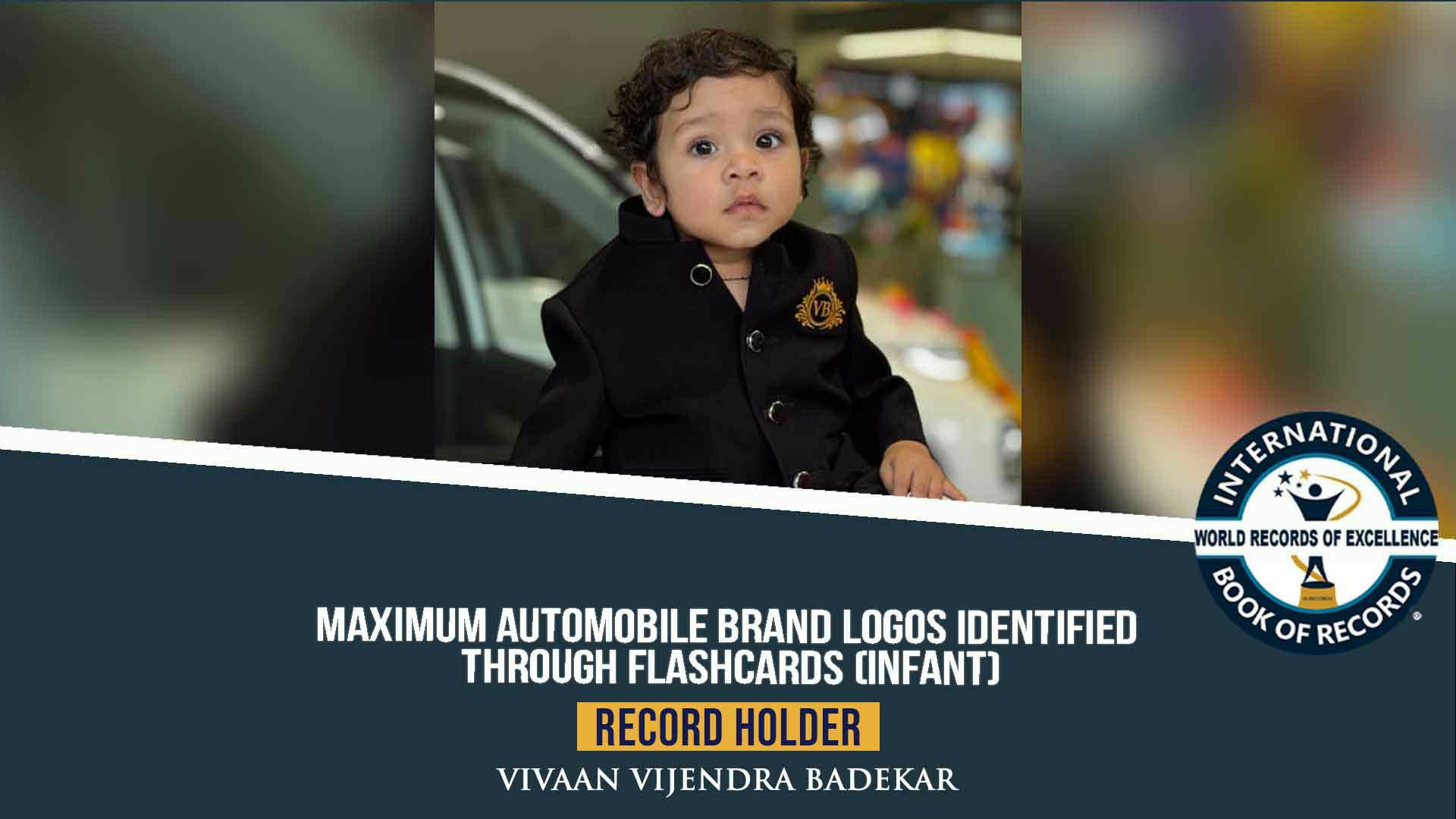 MAXIMUM AUTOMOBILE BRAND LOGOS IDENTIFIED THROUGH FLASHCARDS (INFANT)