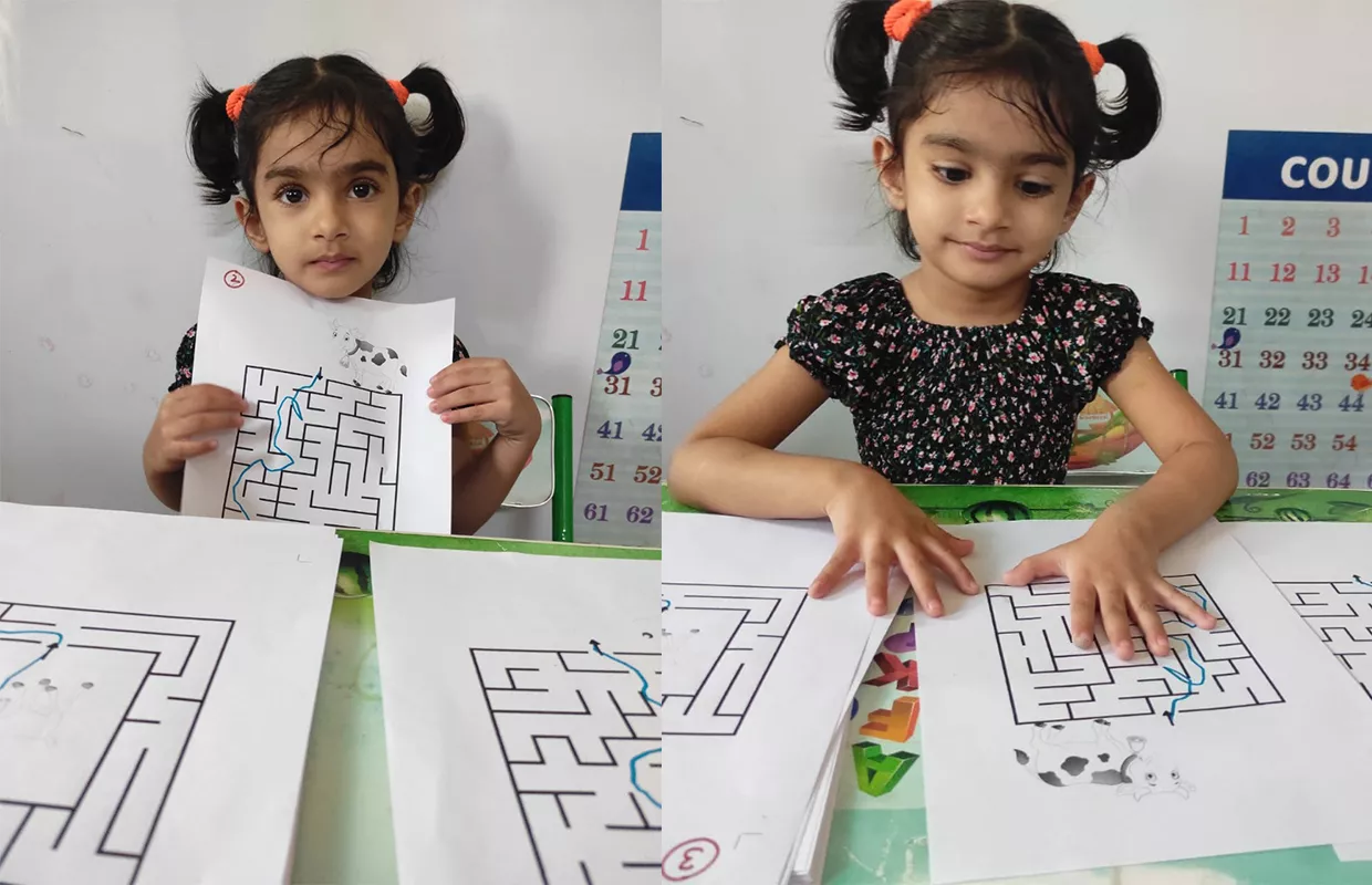 MAXIMUM MAZE PUZZLES SOLVED IN 10 MINUTES BY A PRESCHOOLER