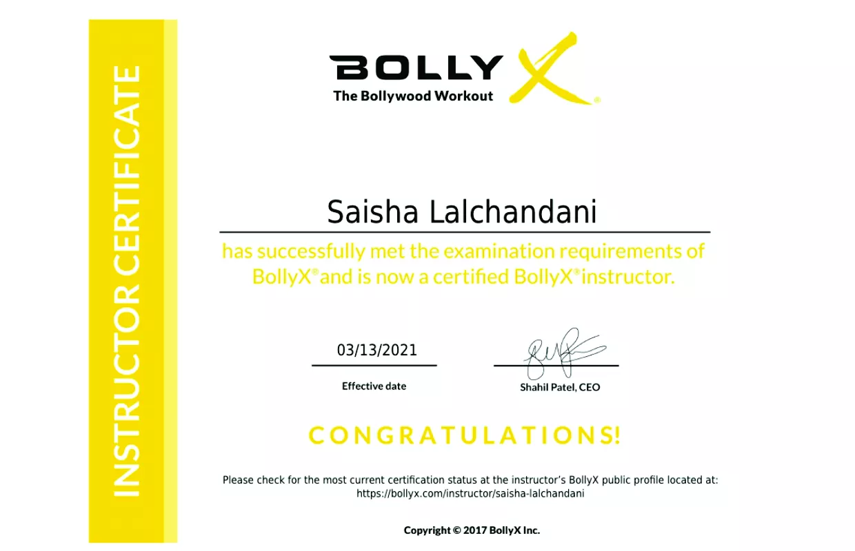 YOUNGEST CERTIFIED  BOLLY X INSTRUCTOR