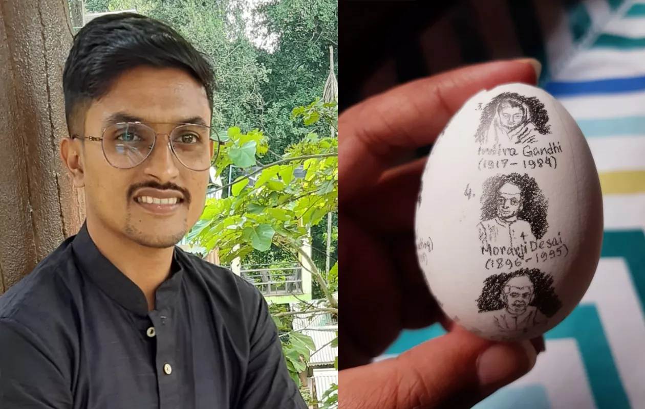 MAXIMUM SKETCHES DRAW ON EGG SHELL