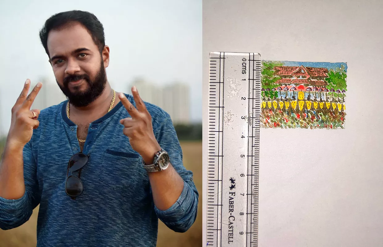 SMALLEST PAINTING OF THRISSUR POORAM