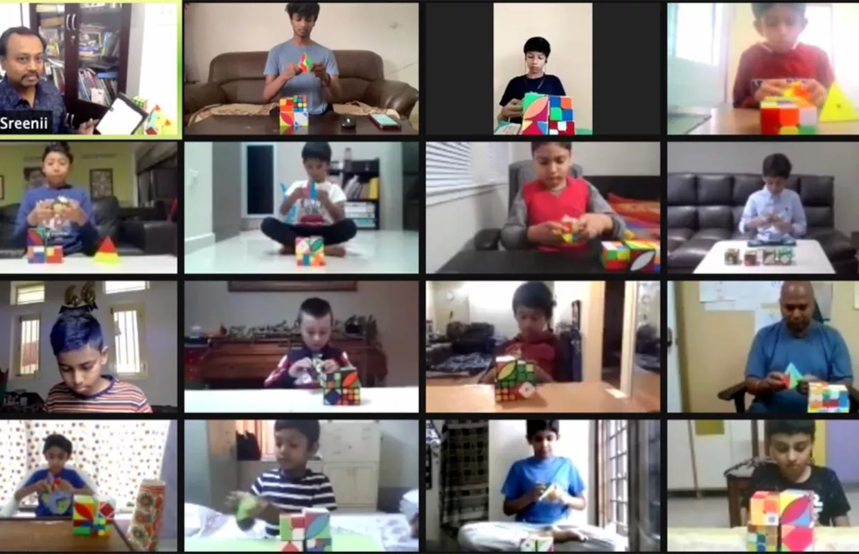 LARGEST NUMBER OF PEOPLE SOLVING DIFFERENT TYPES OF RUBIK’S CUBES IN LEAST TIME (VIRTUALLY)