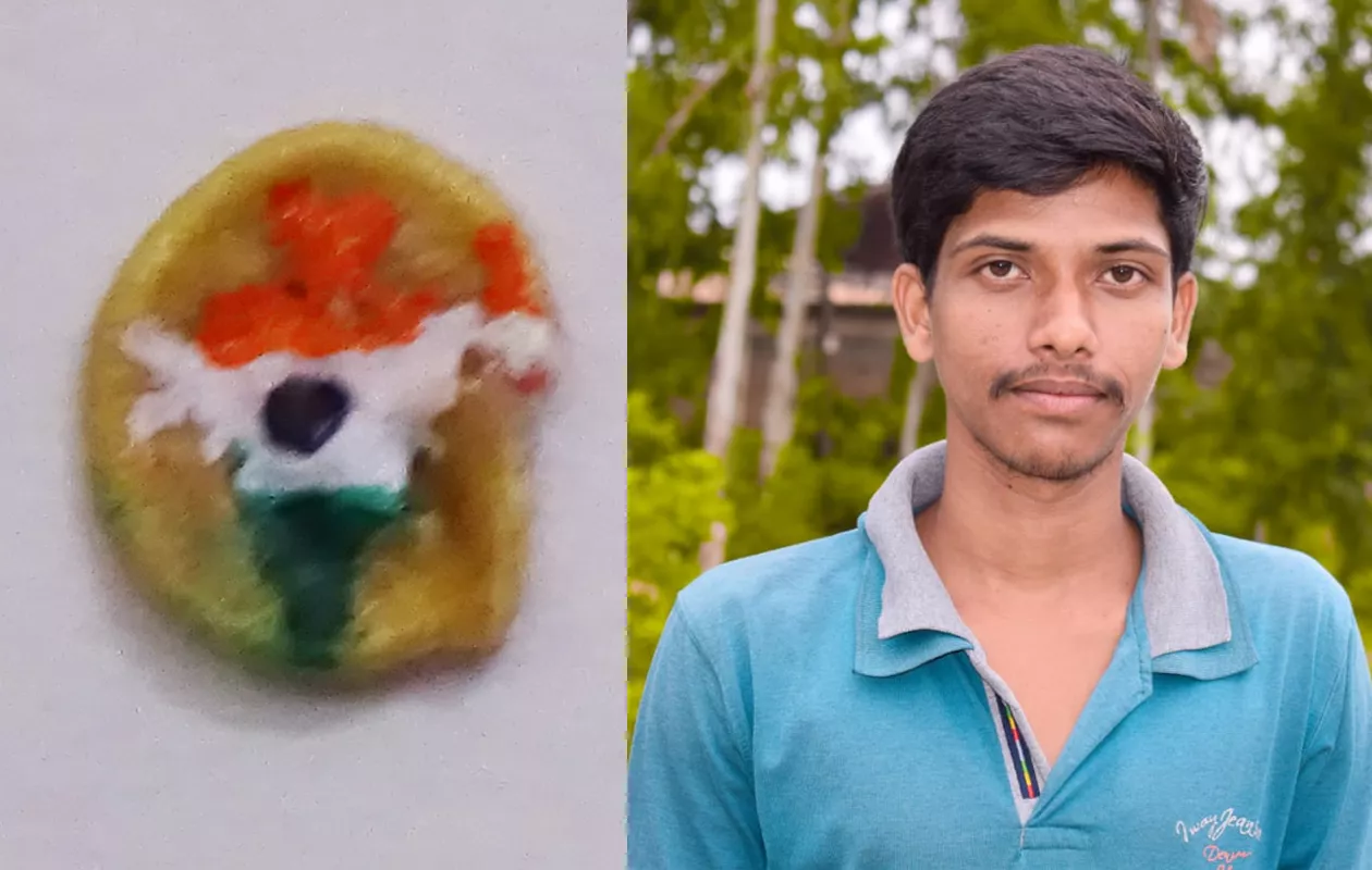 SMALLEST PAINTING OF INDIAN MAP ON CHILLI SEED