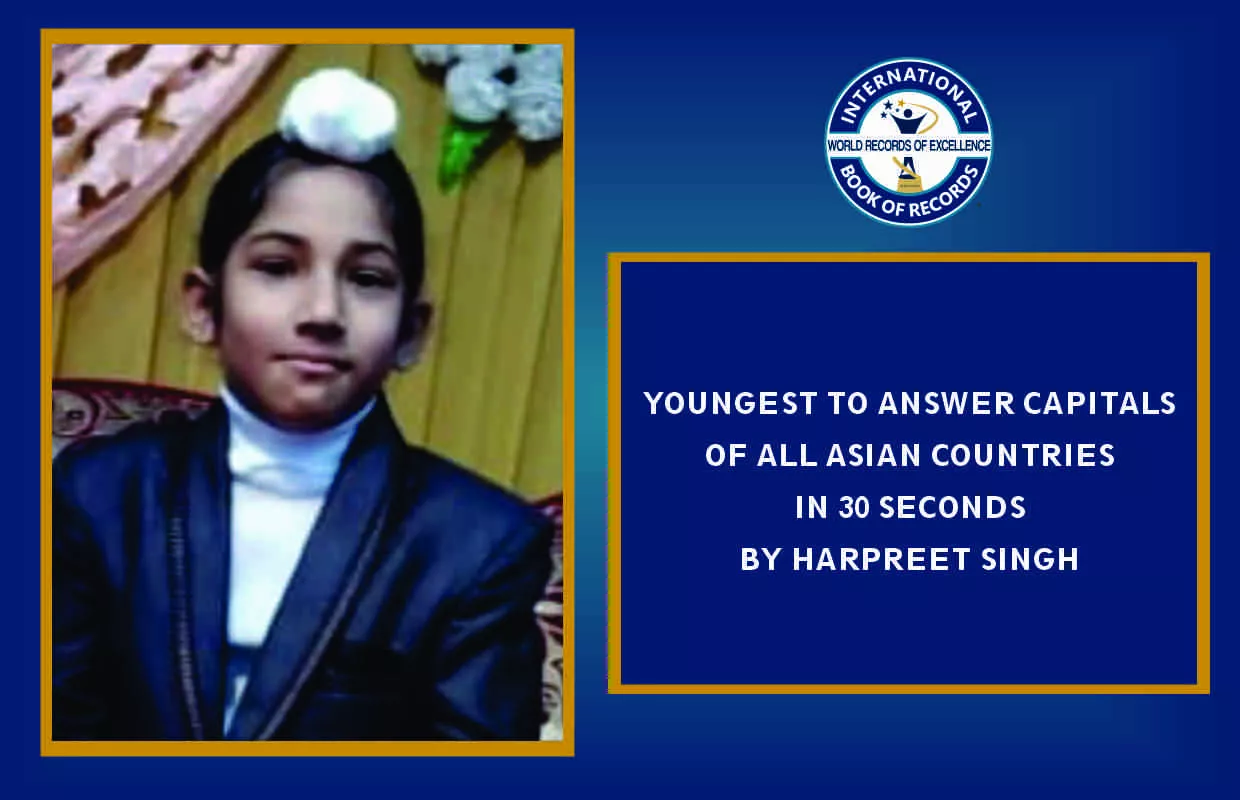 YOUNGEST TO ANSWER CAPITALS OF ALL ASIAN COUNTRIES IN SECONDS