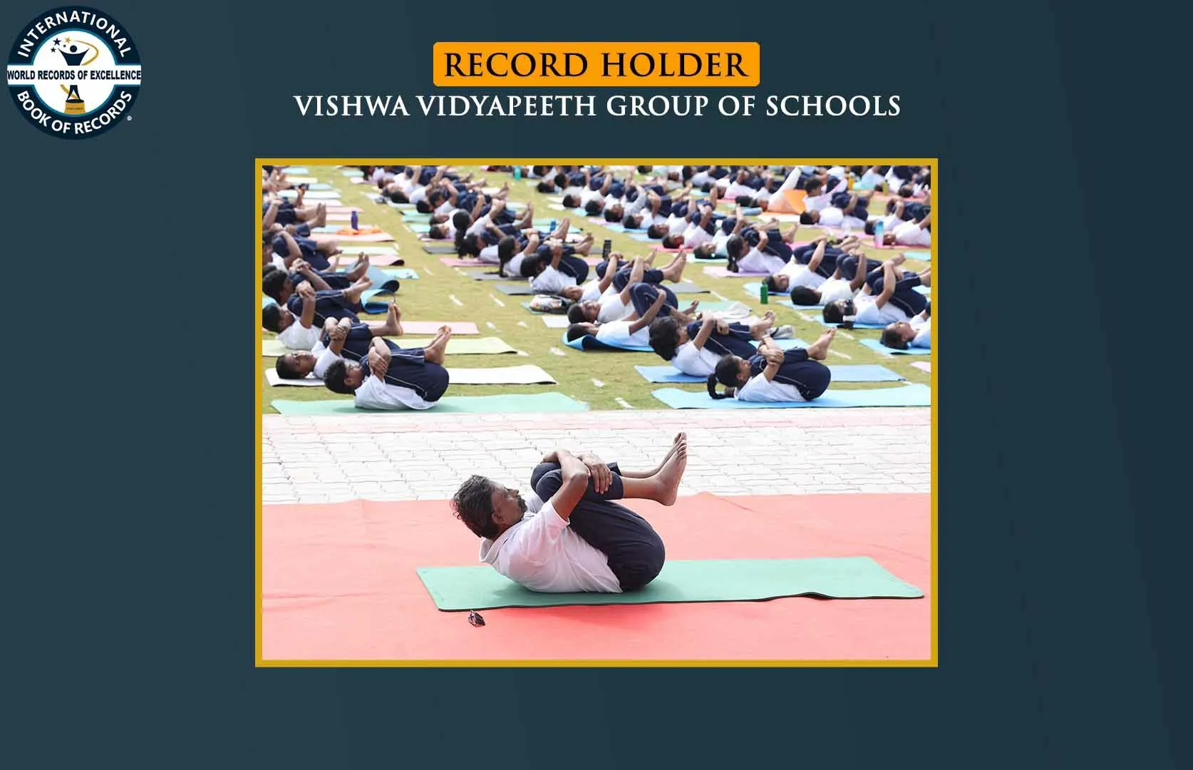 MAXIMUM NUMBER OF PEOPLE HELD PAVANAMUKTASANA YOGA POSE FOR LONGEST TIME (MASS)