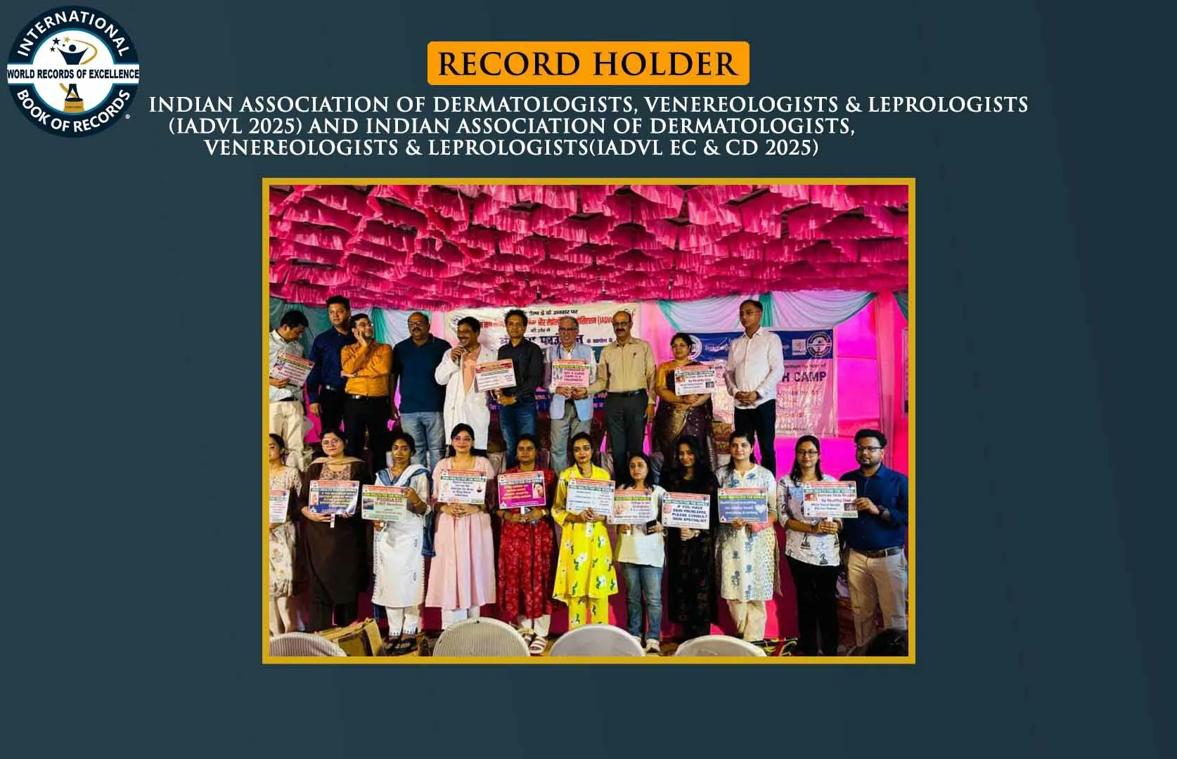 MAXIMUM NUMBER OF FREE SKIN HEALTH CAMPS ORGANIZED IN A SINGLE DAY (MASS)