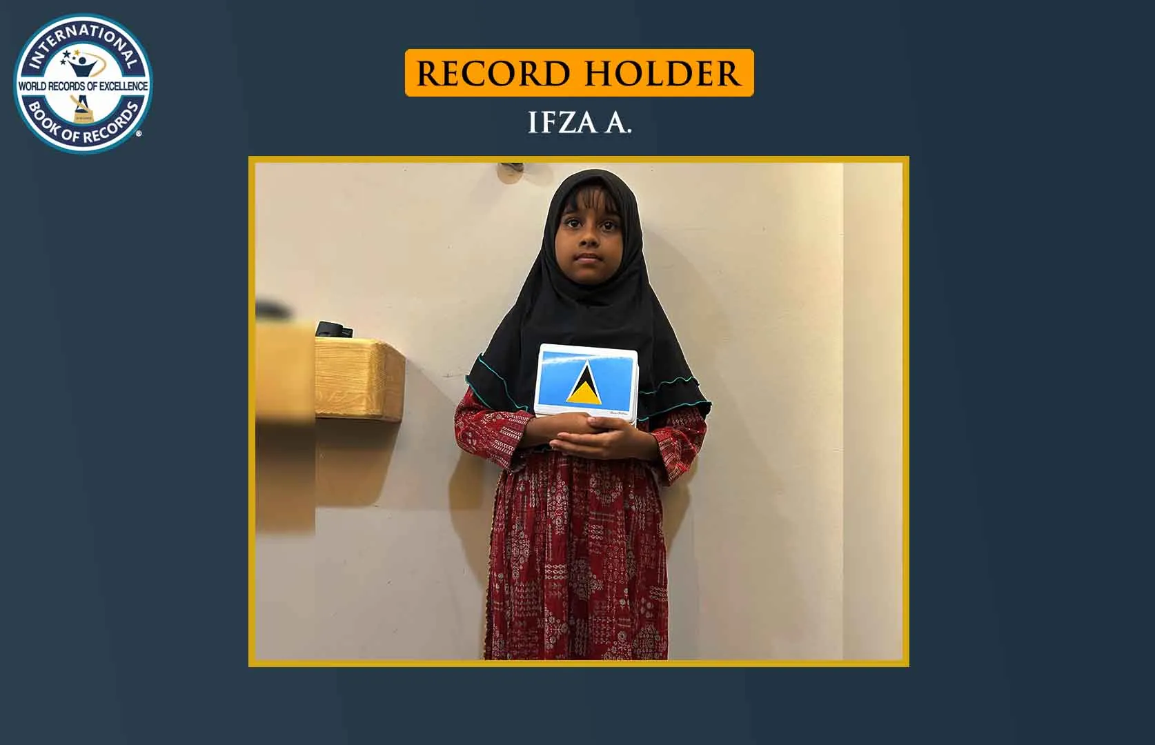 YOUNGEST GIRL TO IDENTIFY FLAGS OF 100 COUNTRIES & RECITE THEIR NAMES IN A SHORT TIME
