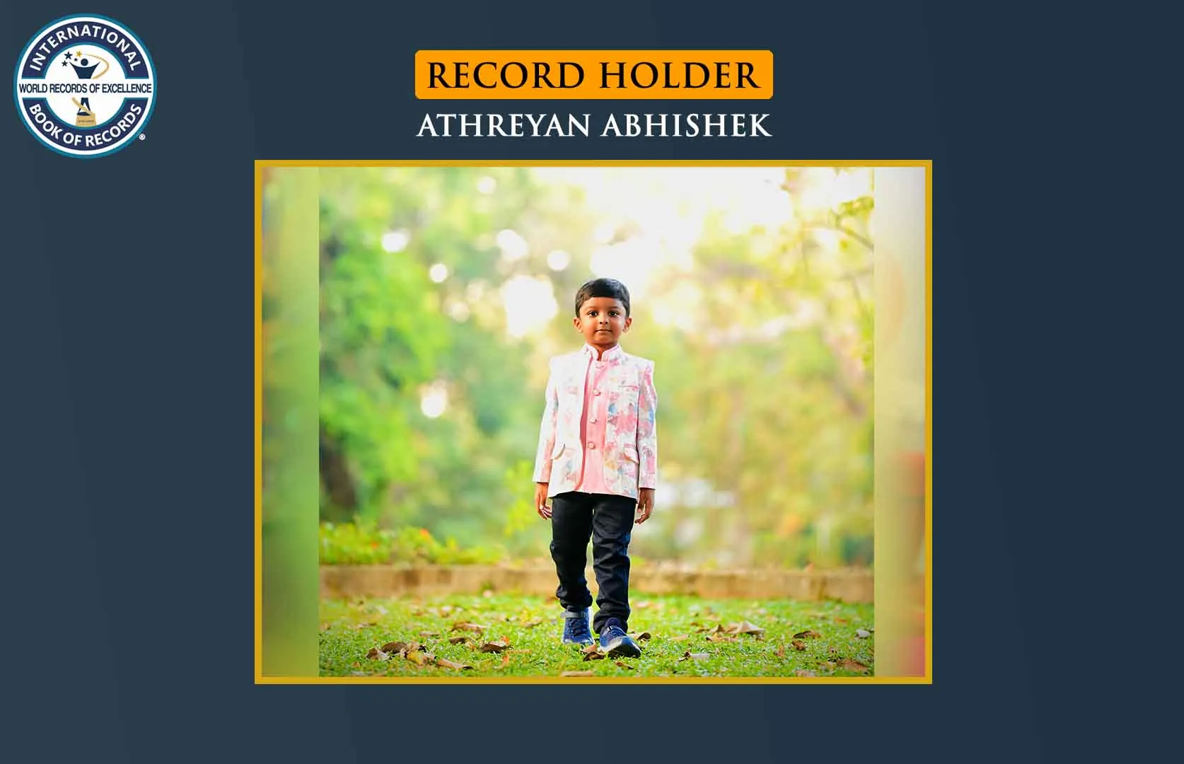 FASTEST TO IDENTIFY 50 WORLD FAMOUS PERSONALITIES AND RECITED THEIR NAMES (TODDLER)
