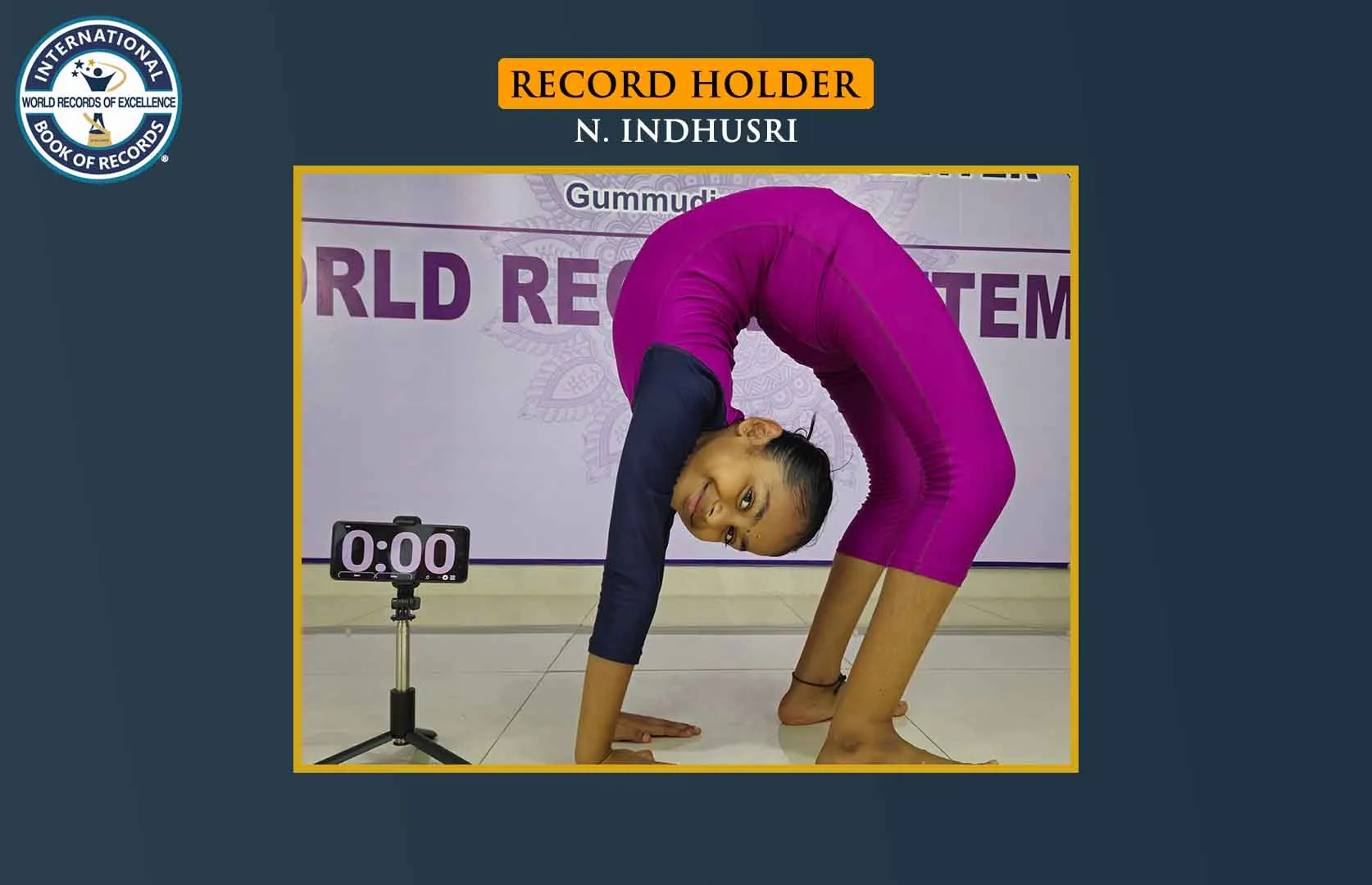 MOST LEG ROTATIONS IN CHAKRASANA POSITION IN ONE MINUTE (KID)