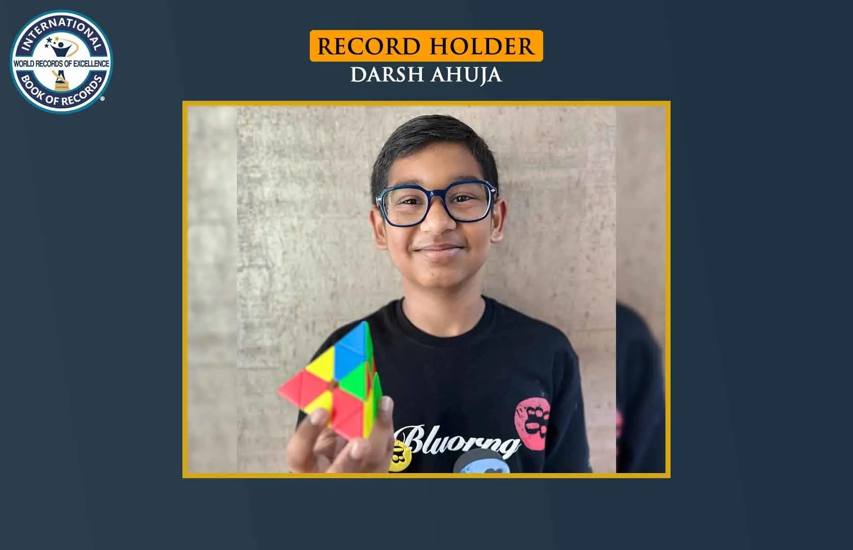 FASTEST TO SOLVE PYRAMINX RUBIK'S CUBE BLINDFOLDEDLY (KID)