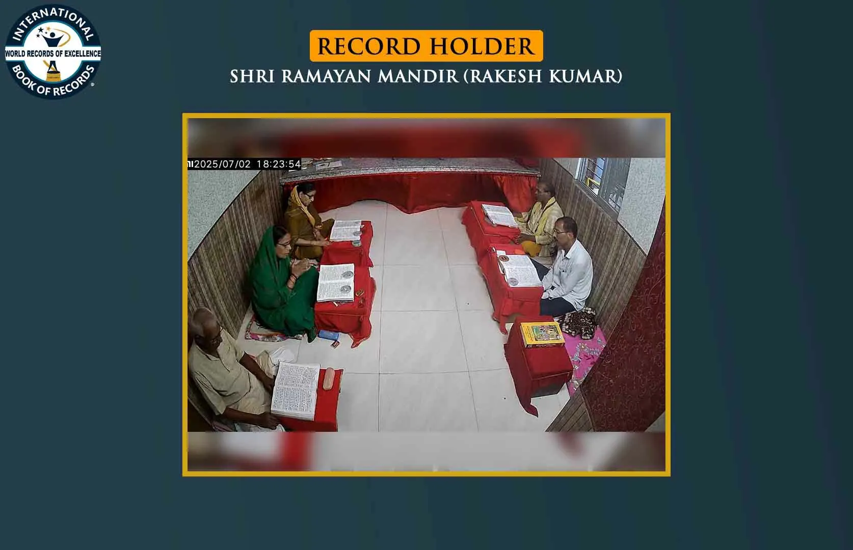 LONGEST TIME TO CHANT RAMCHARITMANAS AND SITARAM NAAM SANKIRTAN, AND LIGHTED AKHAND JYOTI AT A SINGLE VENUE (GROUP)