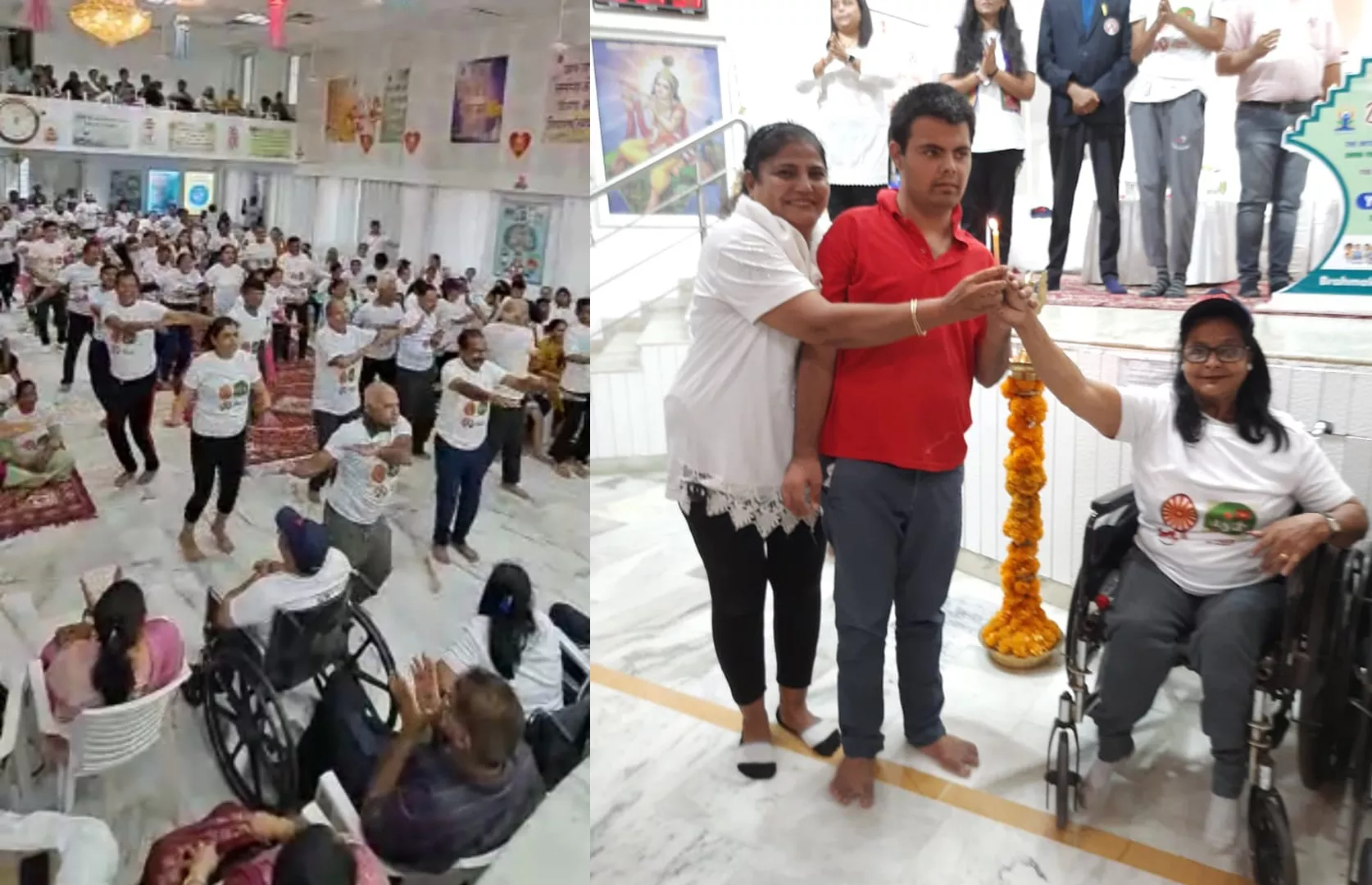 MOST HANDICAPPED PEOPLE PERFORMING YOGA