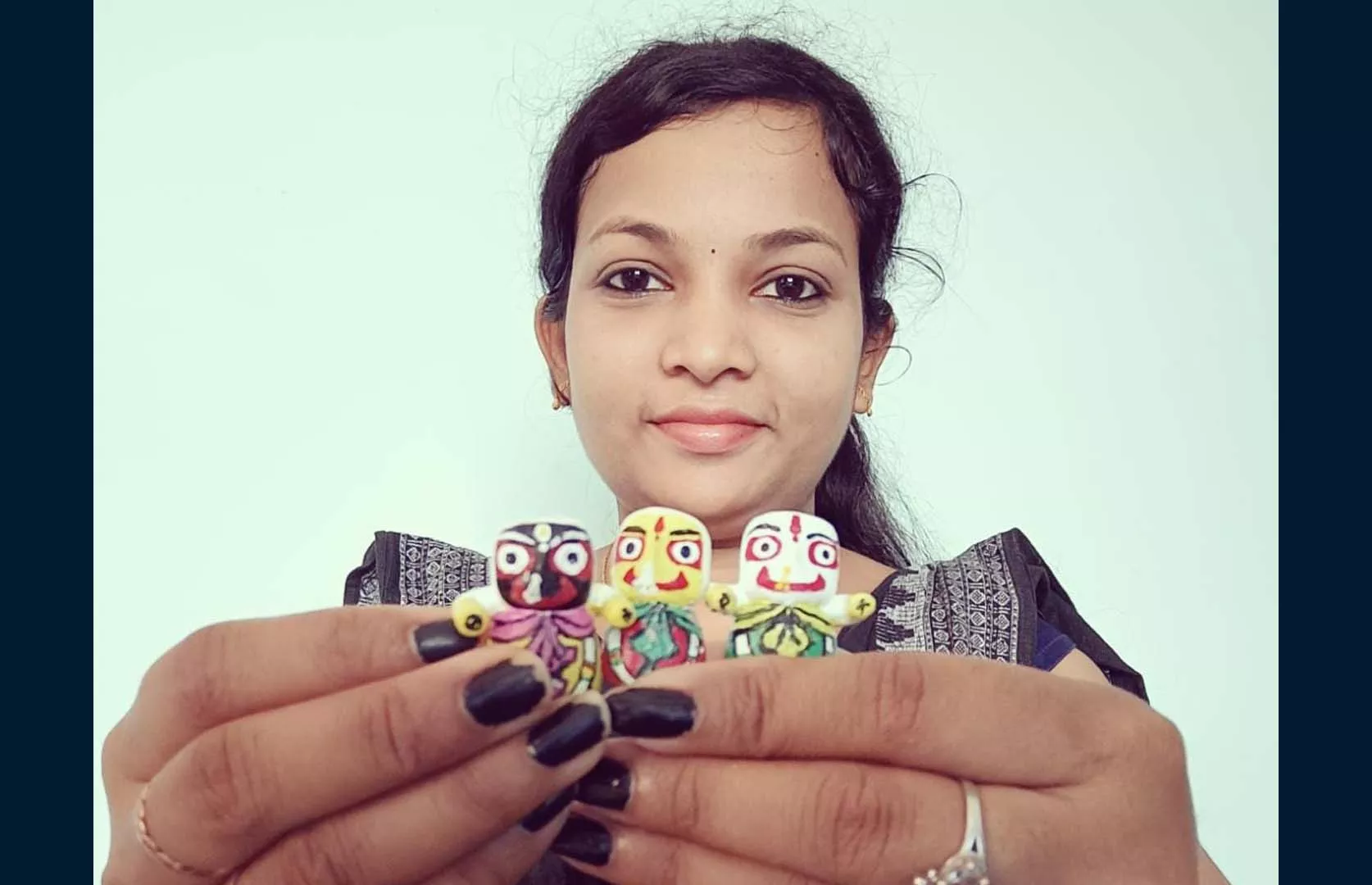 SMALLEST IDOL OF LORD JAGANNATH, BALABHADRA, SUBHADRA MADE WITH MOULDIT CLAY