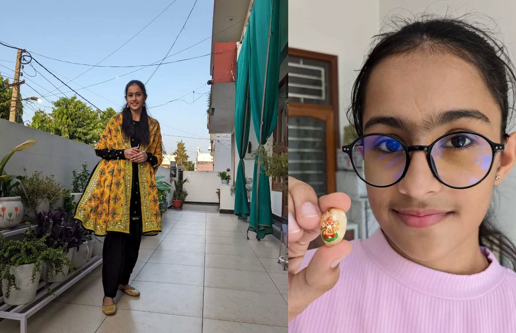 SMALLEST IDOL OF LORD GANESHA MADE ON PISTACHIO SHELL