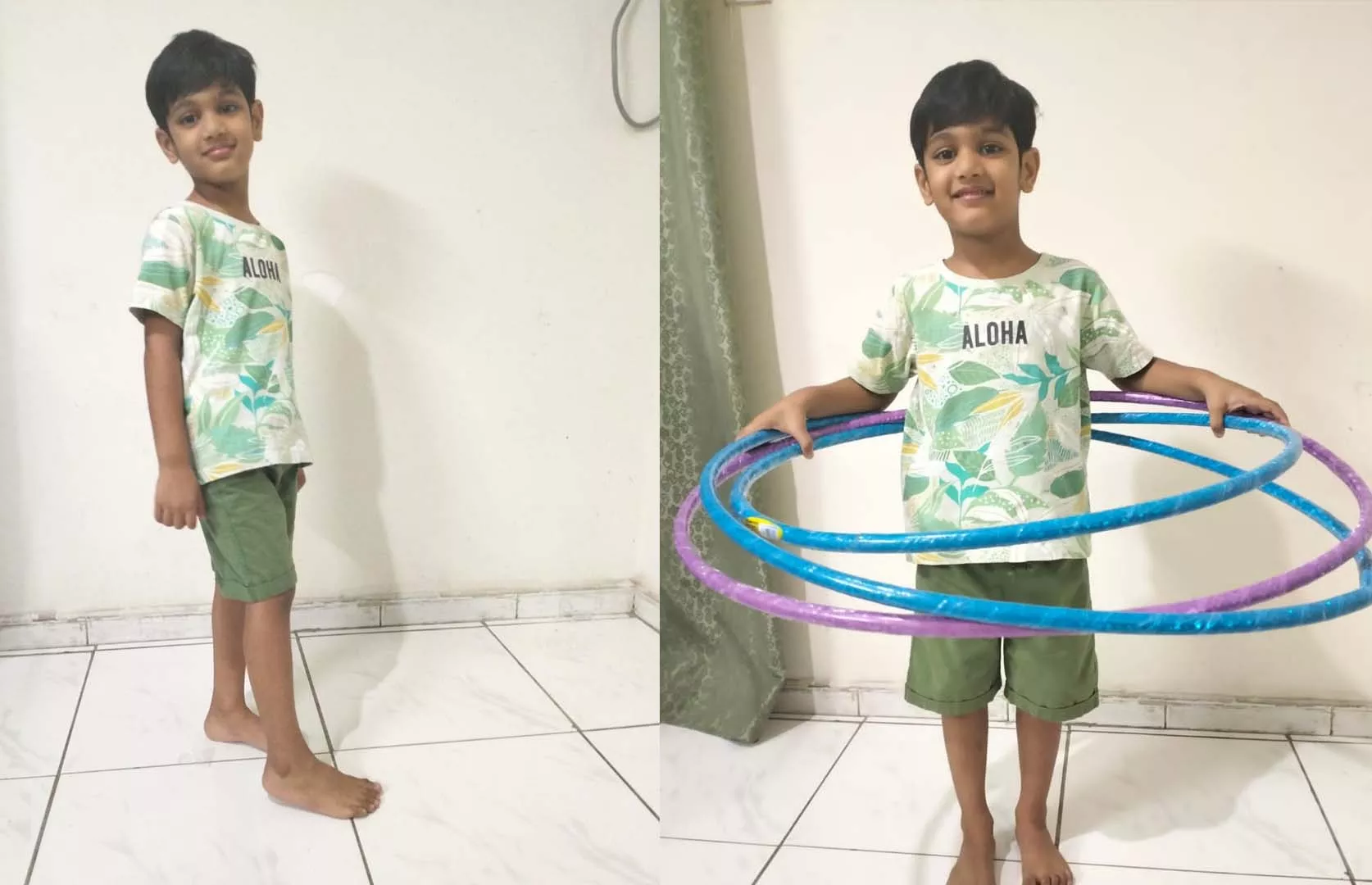 MAXIMUM NUMBER OF HULA HOOP ROTATIONS AROUND KNEES IN ONE MINUTE BY A KID